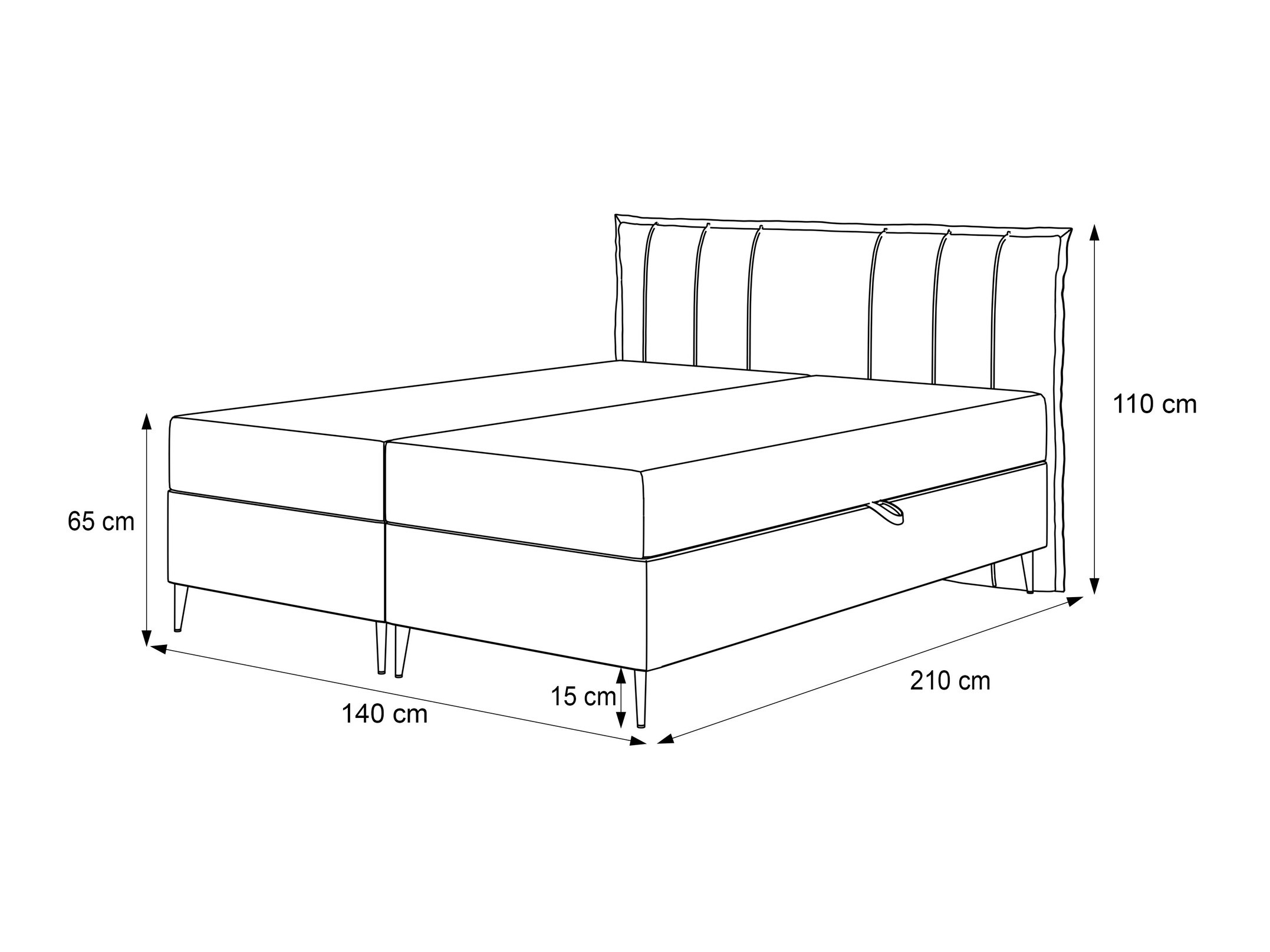 Lit boxspring Martinez 105 (Magic Velvet 2216)