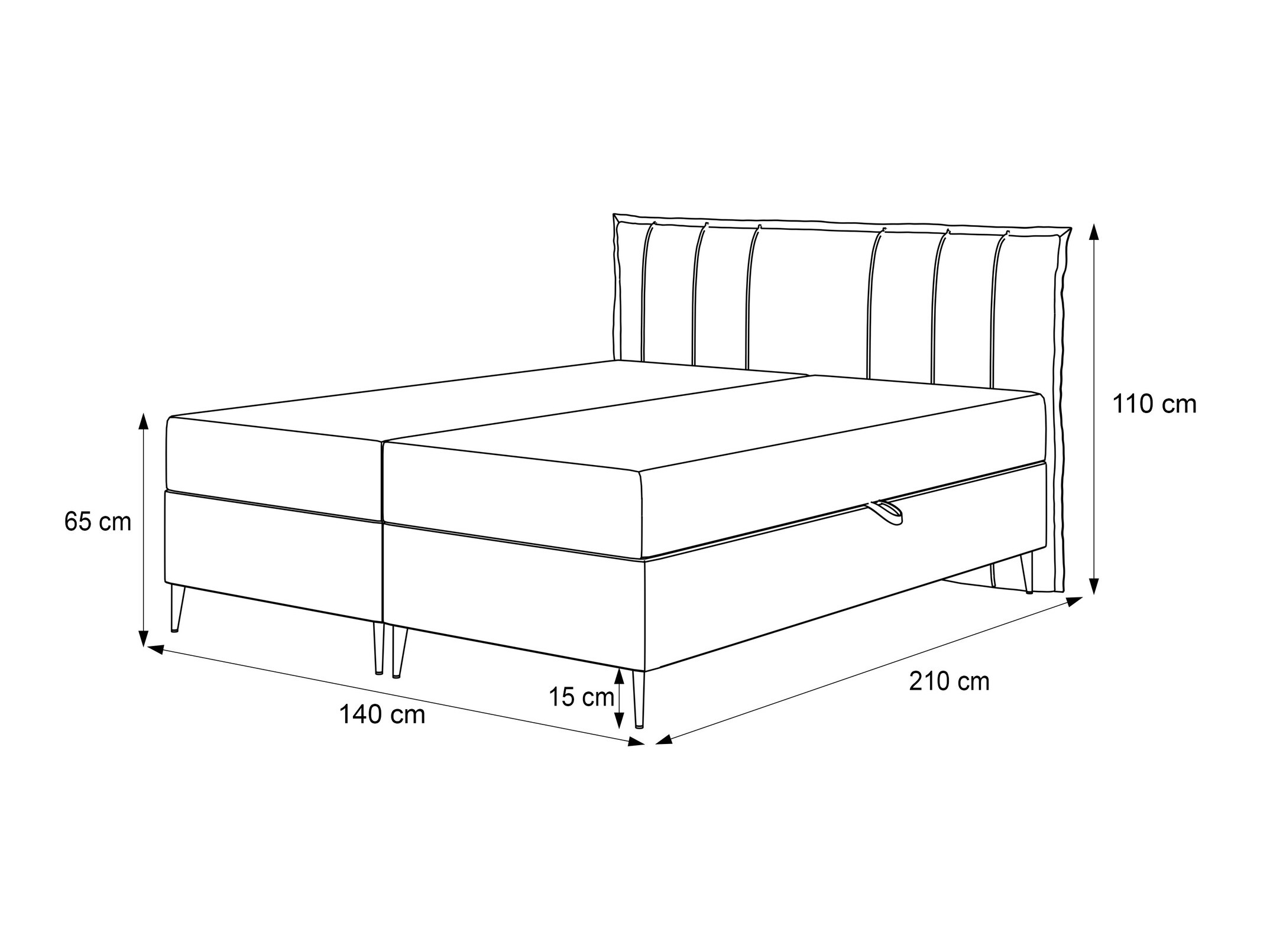 Lit boxspring Martinez 105 (Magic Velvet 2219)