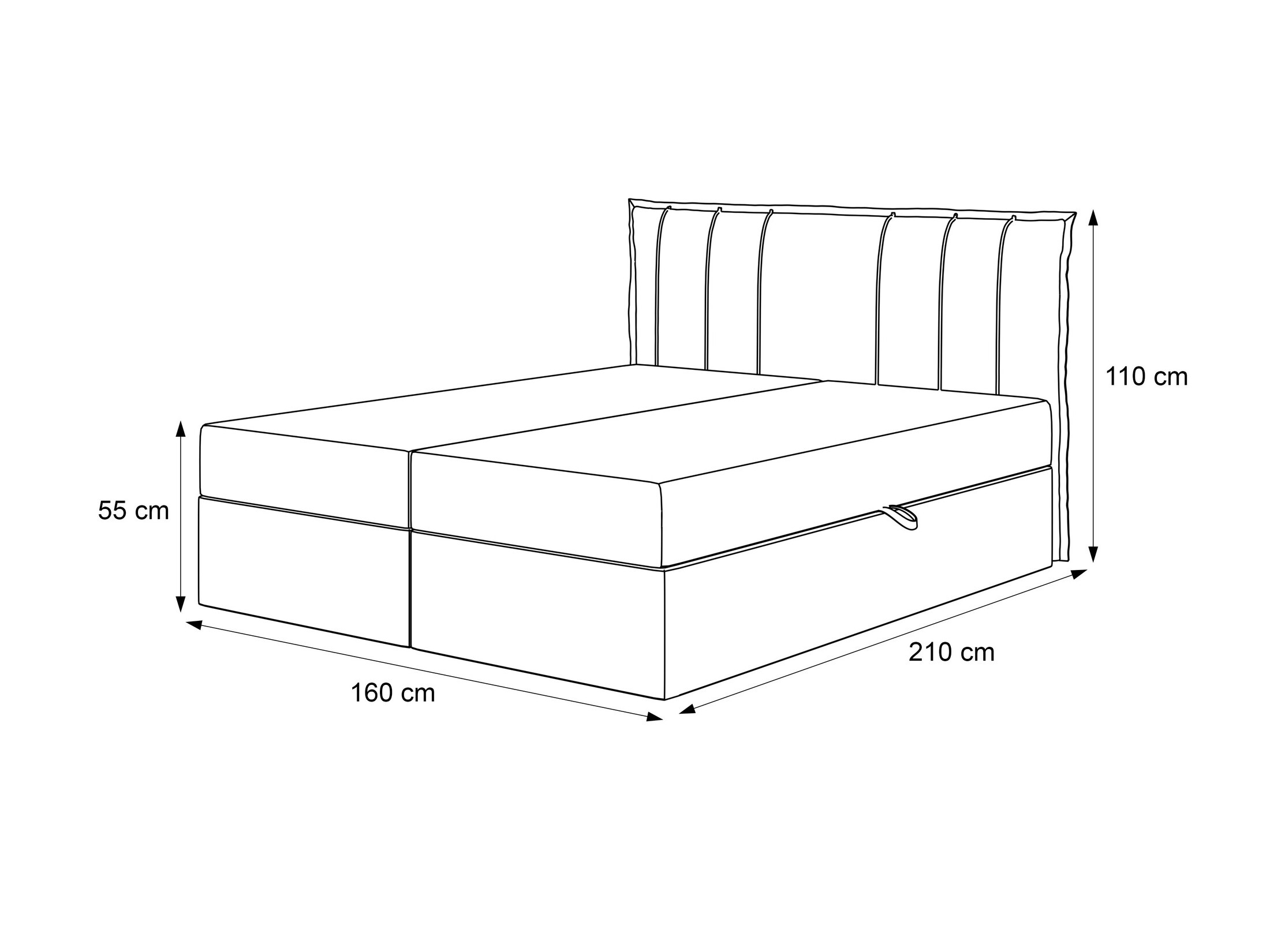 Lit boxspring Martinez 107 (Magic Velvet 2256)