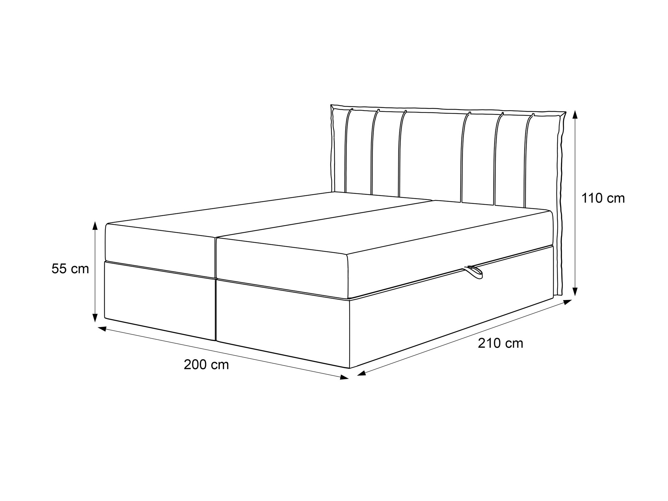 Lit boxspring Martinez 107 (Magic Velvet 2256)
