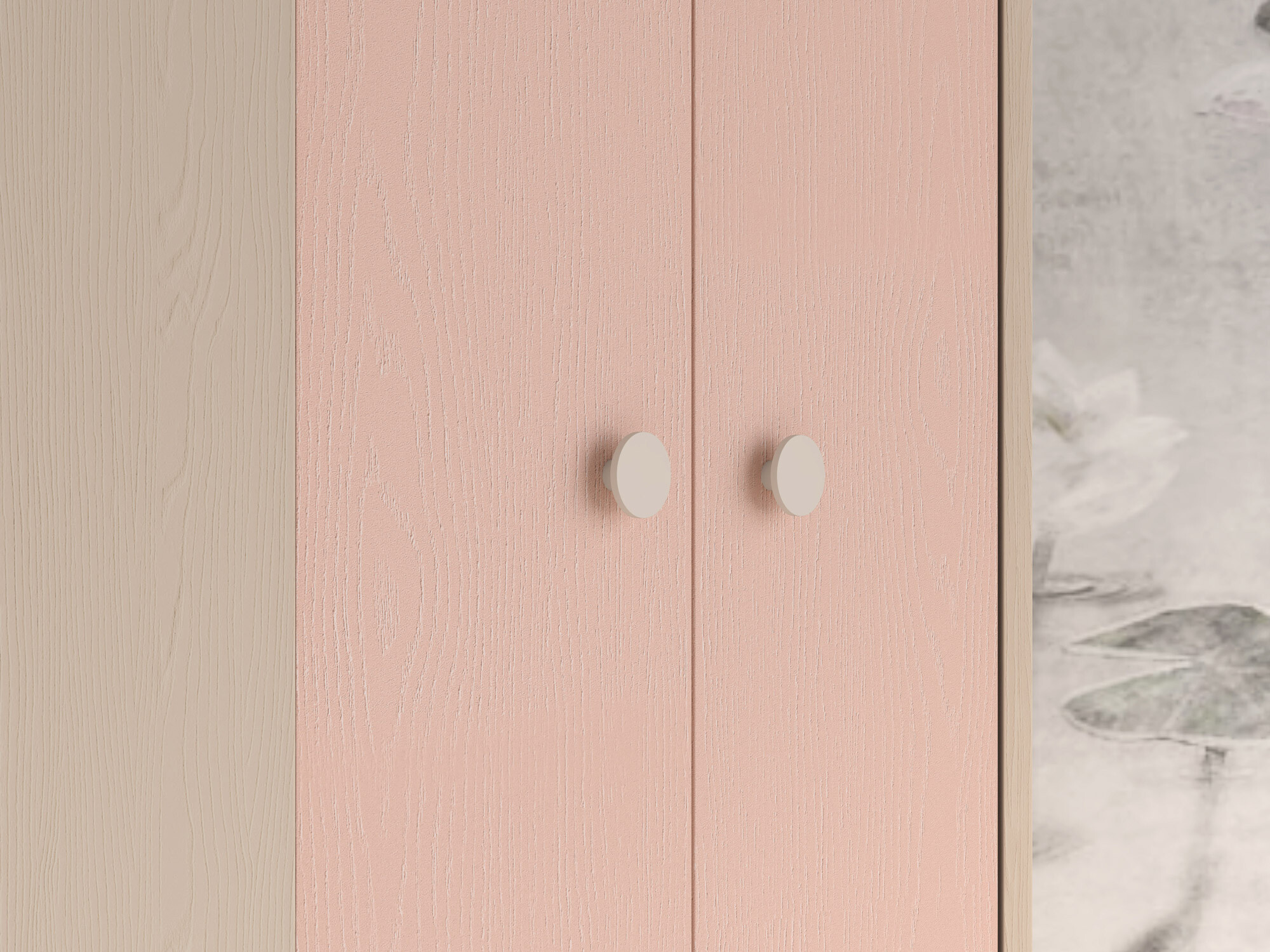 Armoire d'angle Tortoli 100 (Rose)