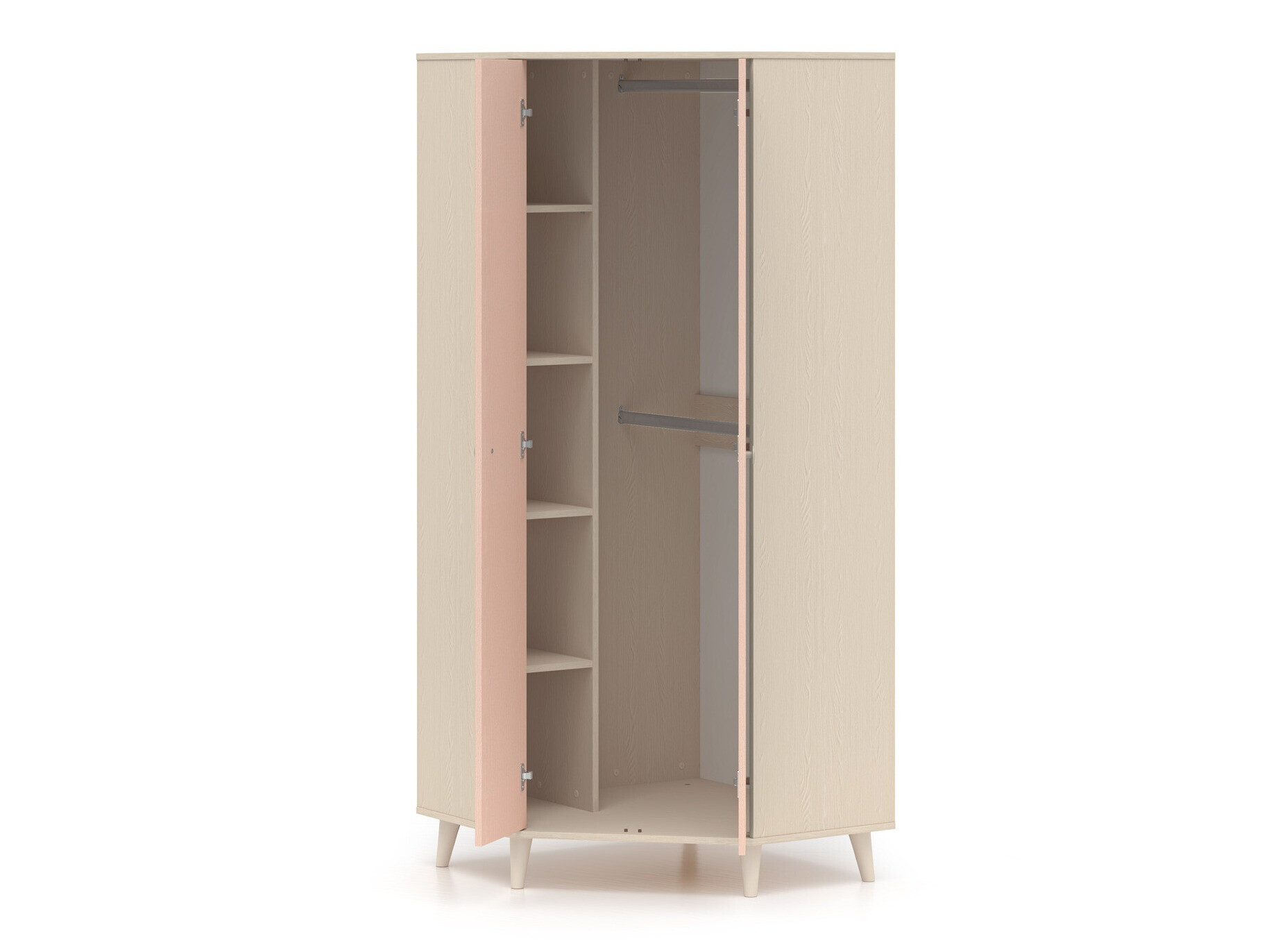 Armoire d'angle Tortoli 100 (Rose)