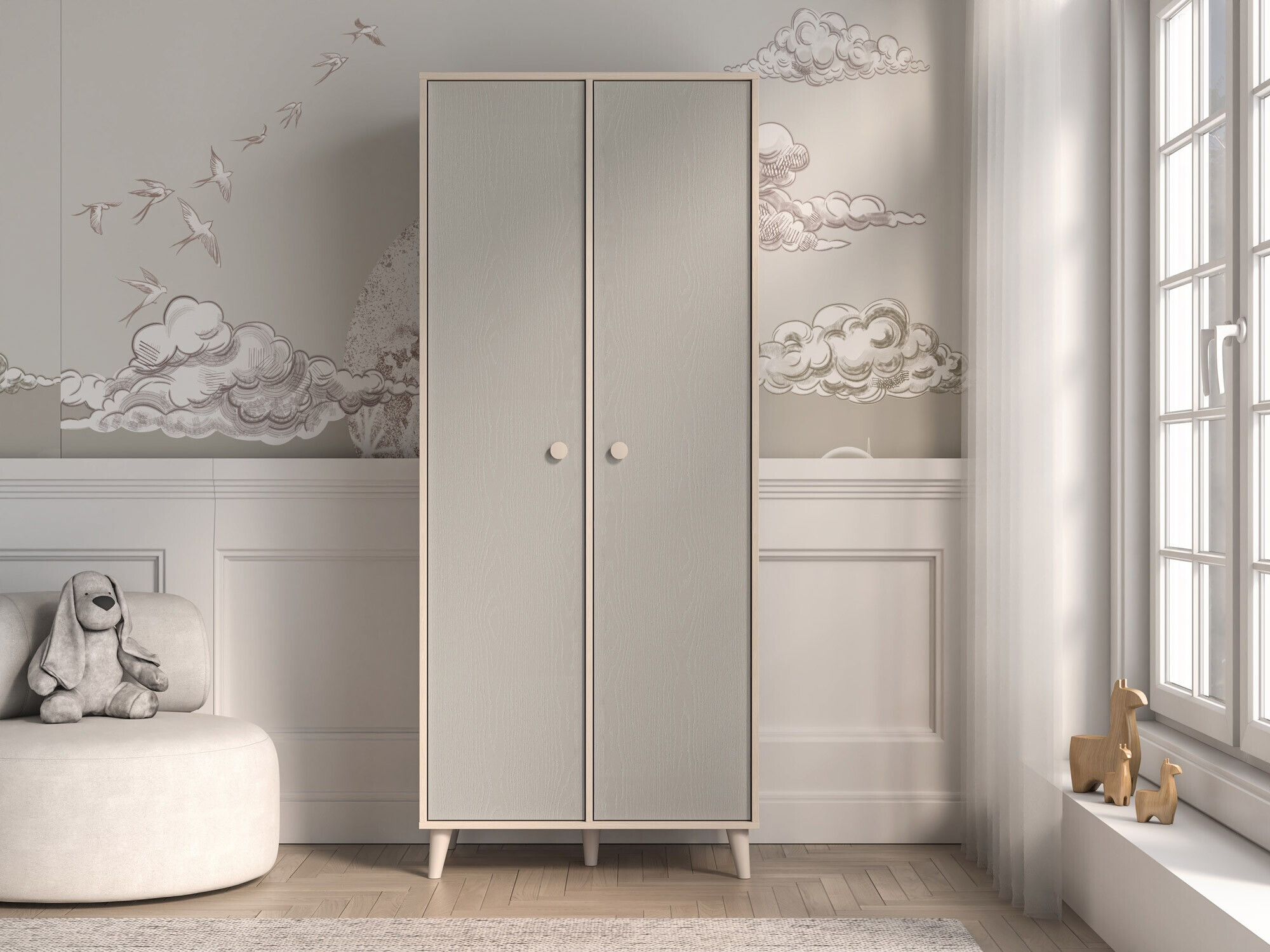 Armoire Tortoli 101 (Gris)