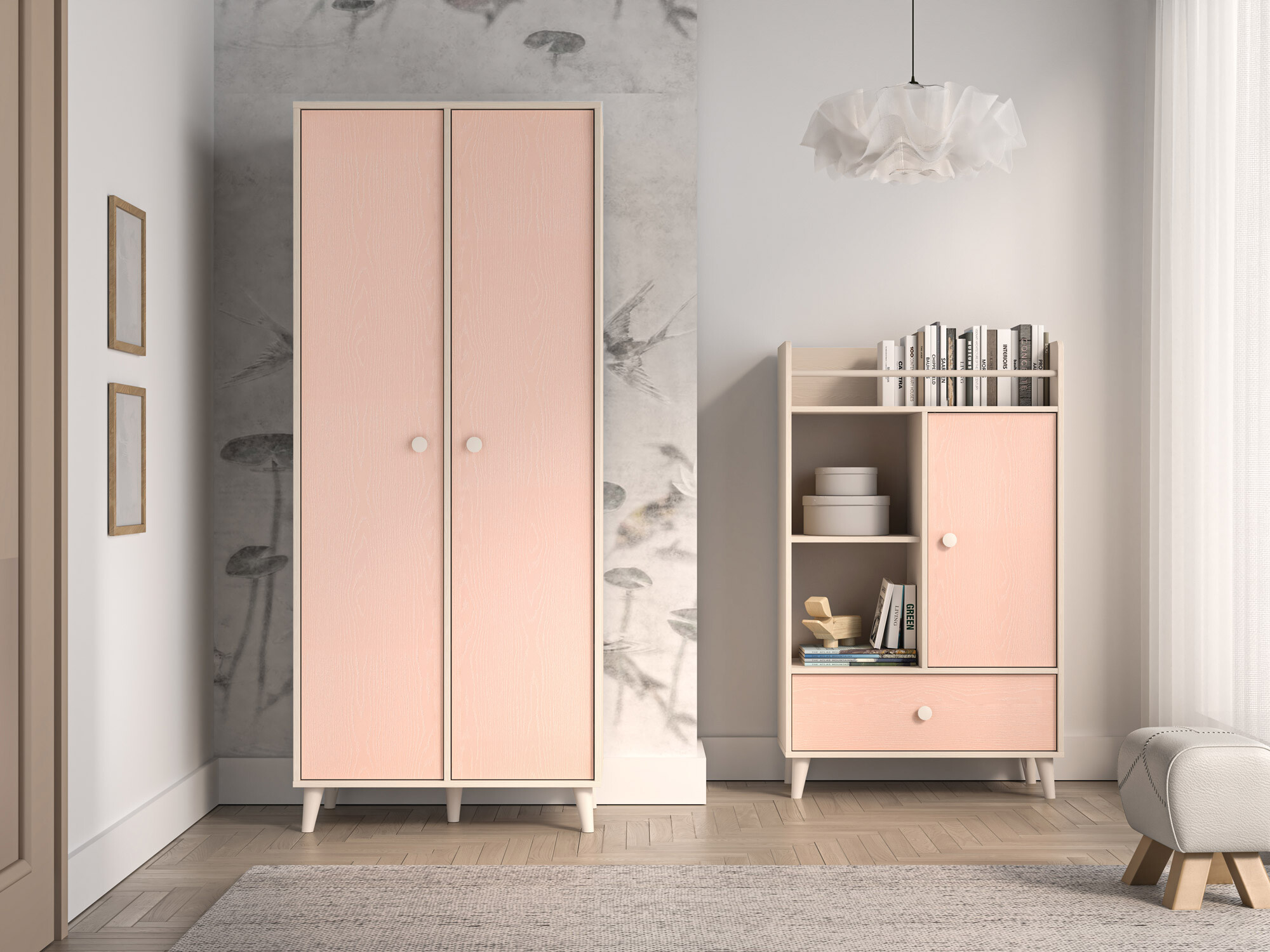 Armoire Tortoli 101 (Rose)