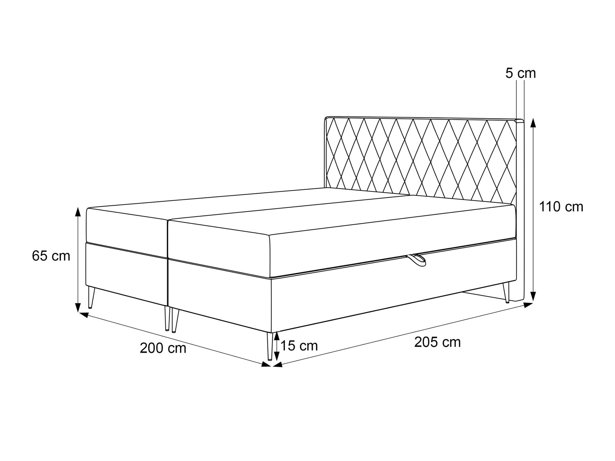 Lit boxspring Martinez 110 (Magic Velvet 2219)