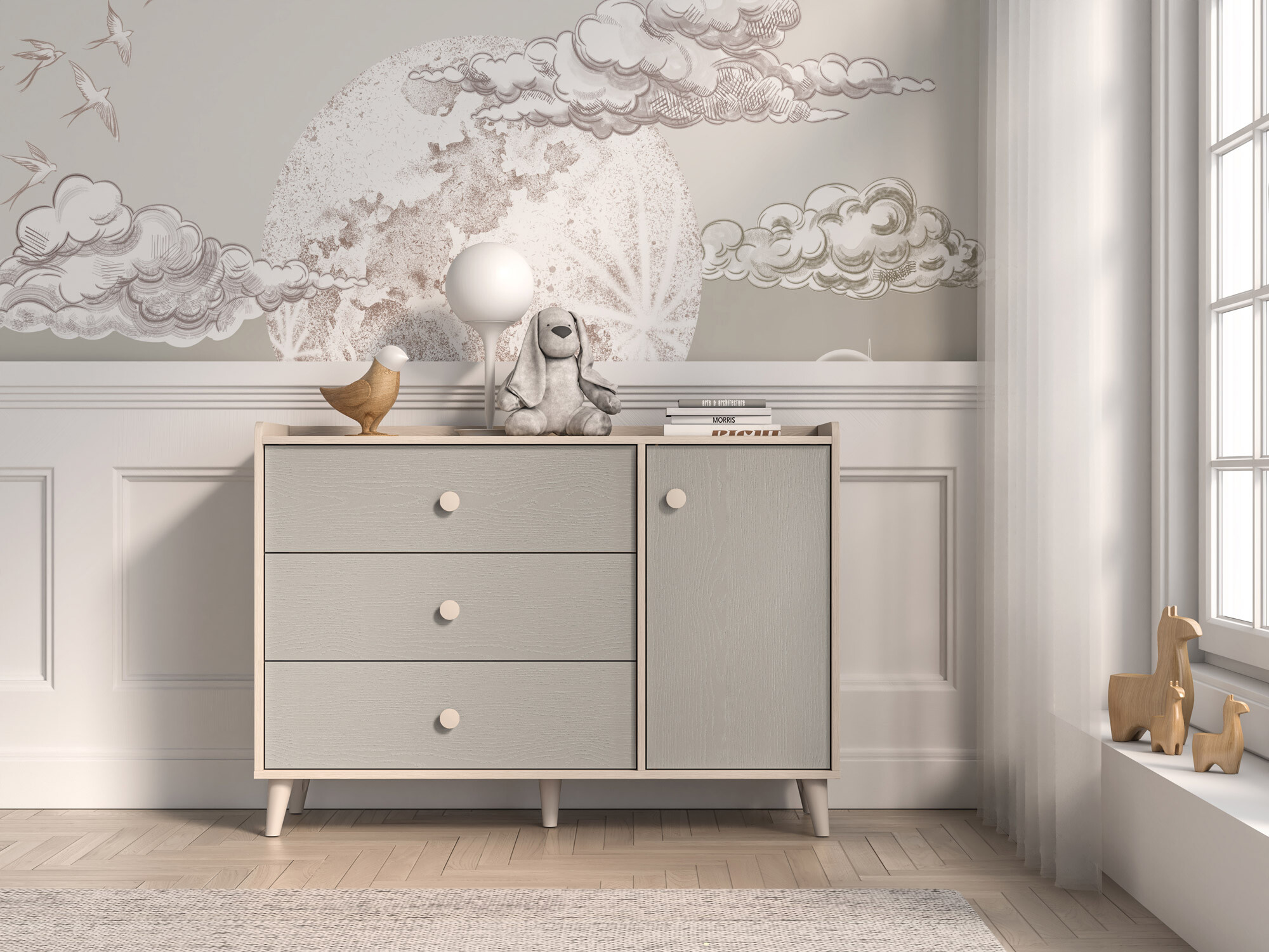 Commode Tortoli 104 (Gris)