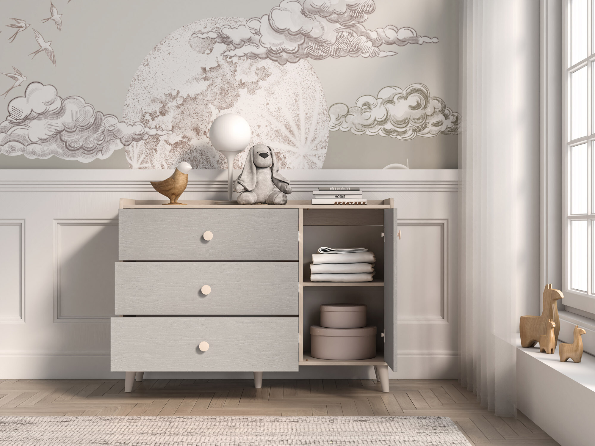 Commode Tortoli 104 (Gris)