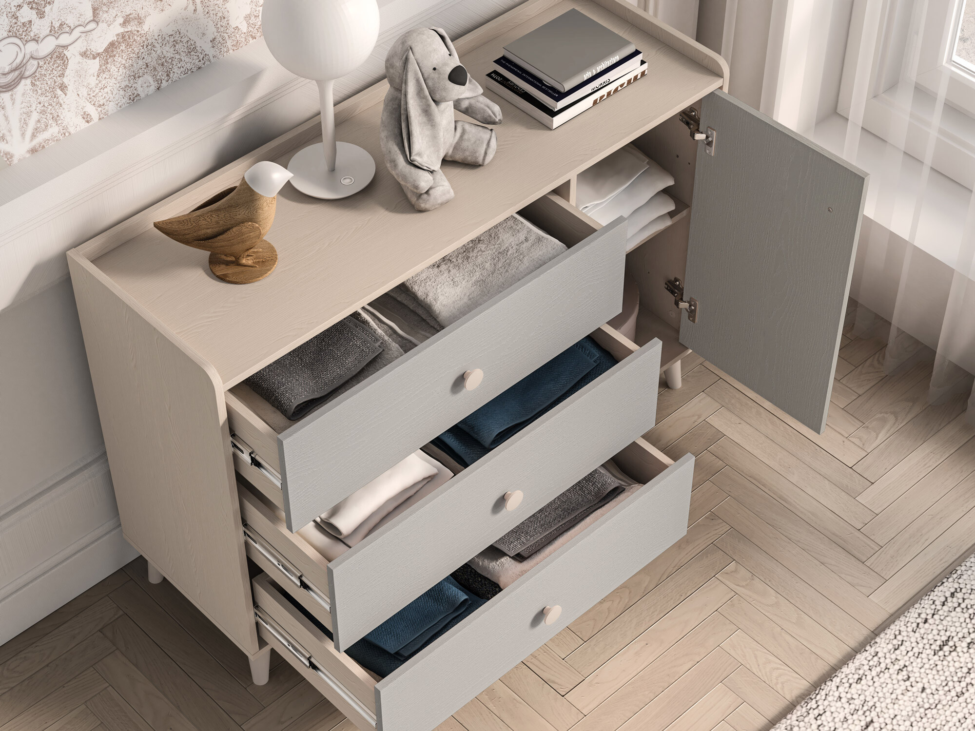 Commode Tortoli 104 (Gris)