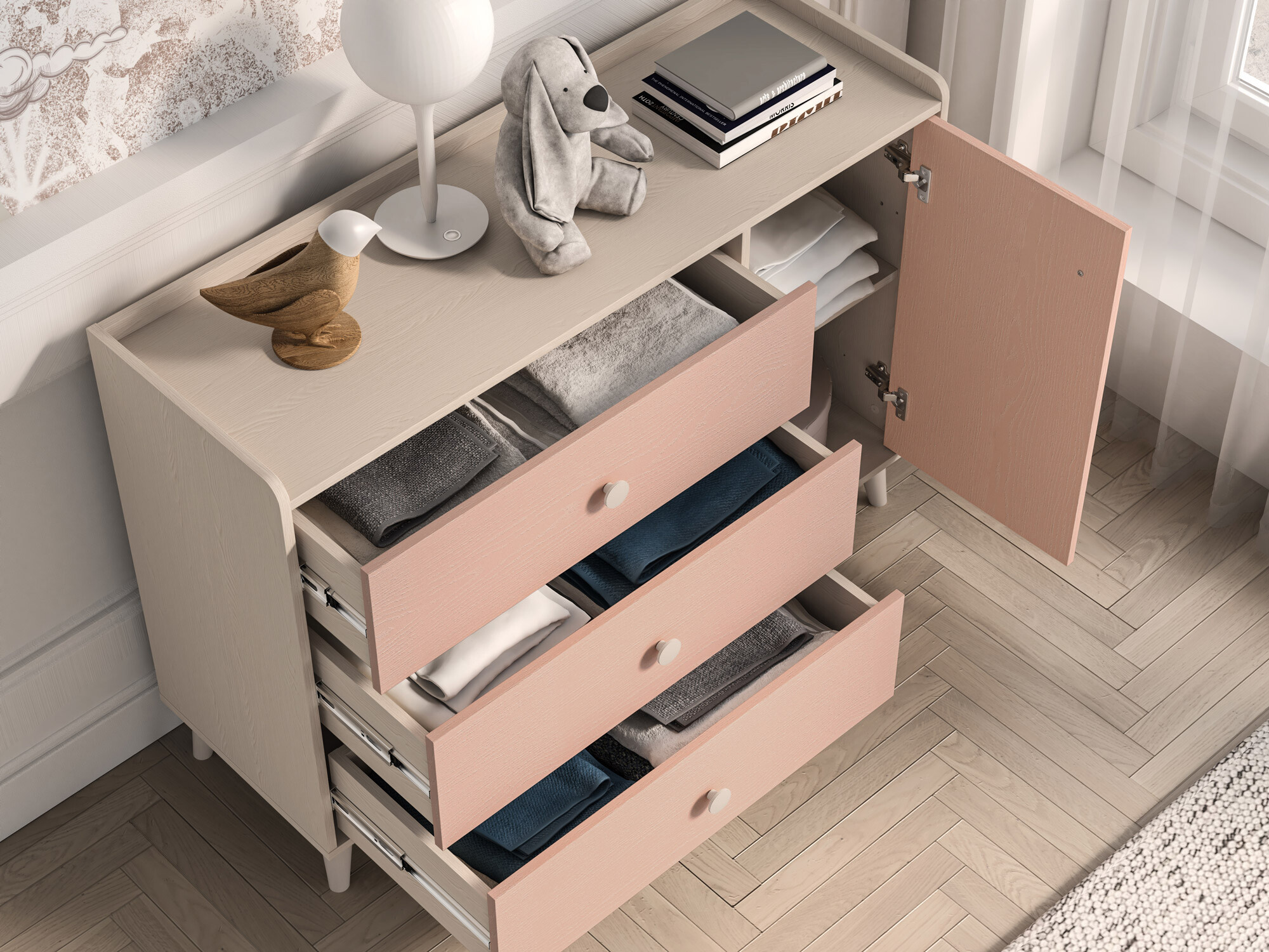 Commode Tortoli 104 (Rose)