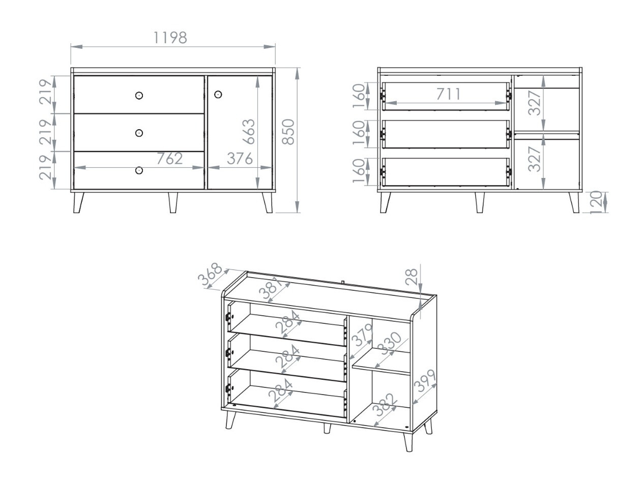 Commode Tortoli 104 (Rose)