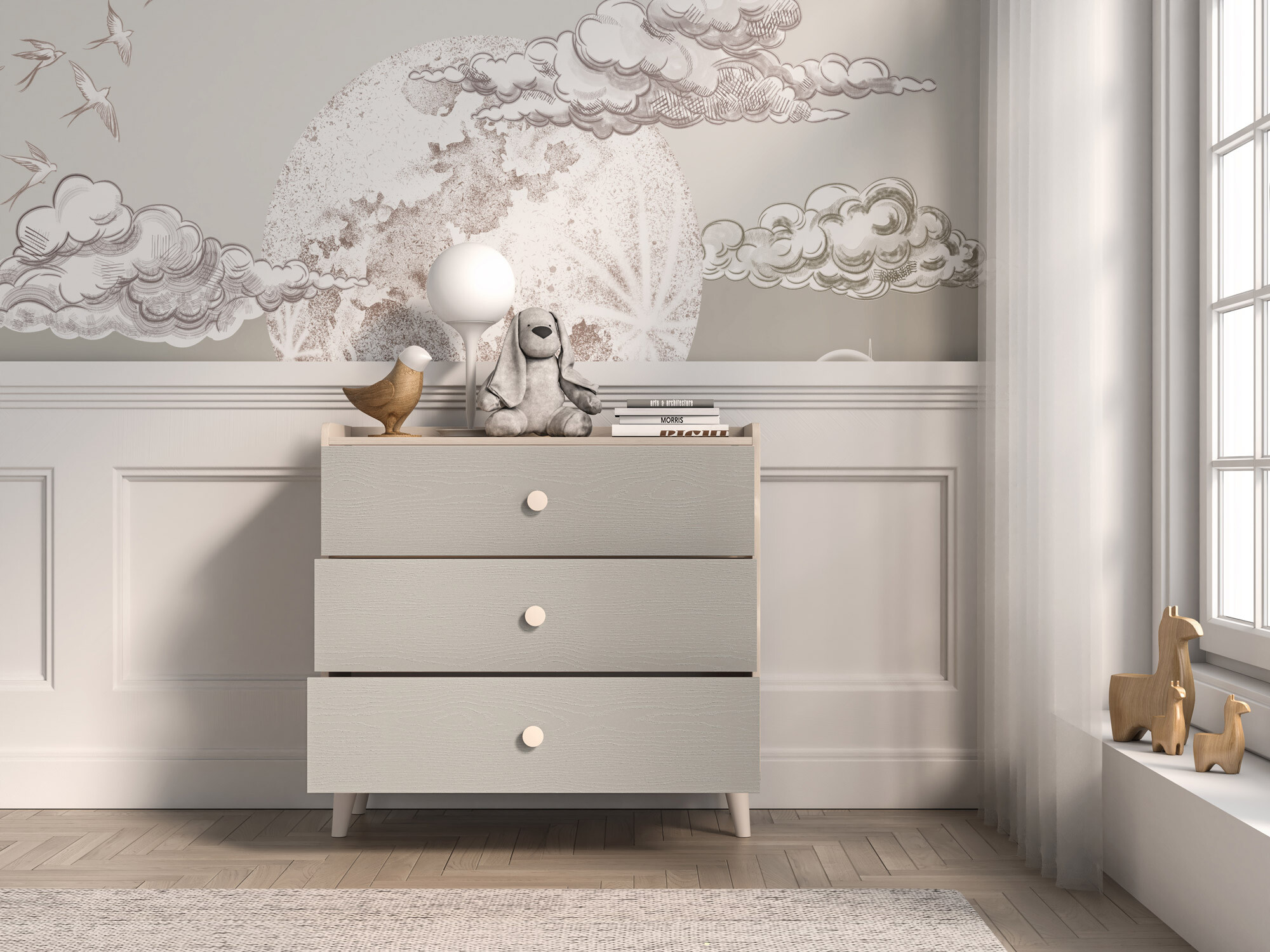 Commode Tortoli 105 (Gris)