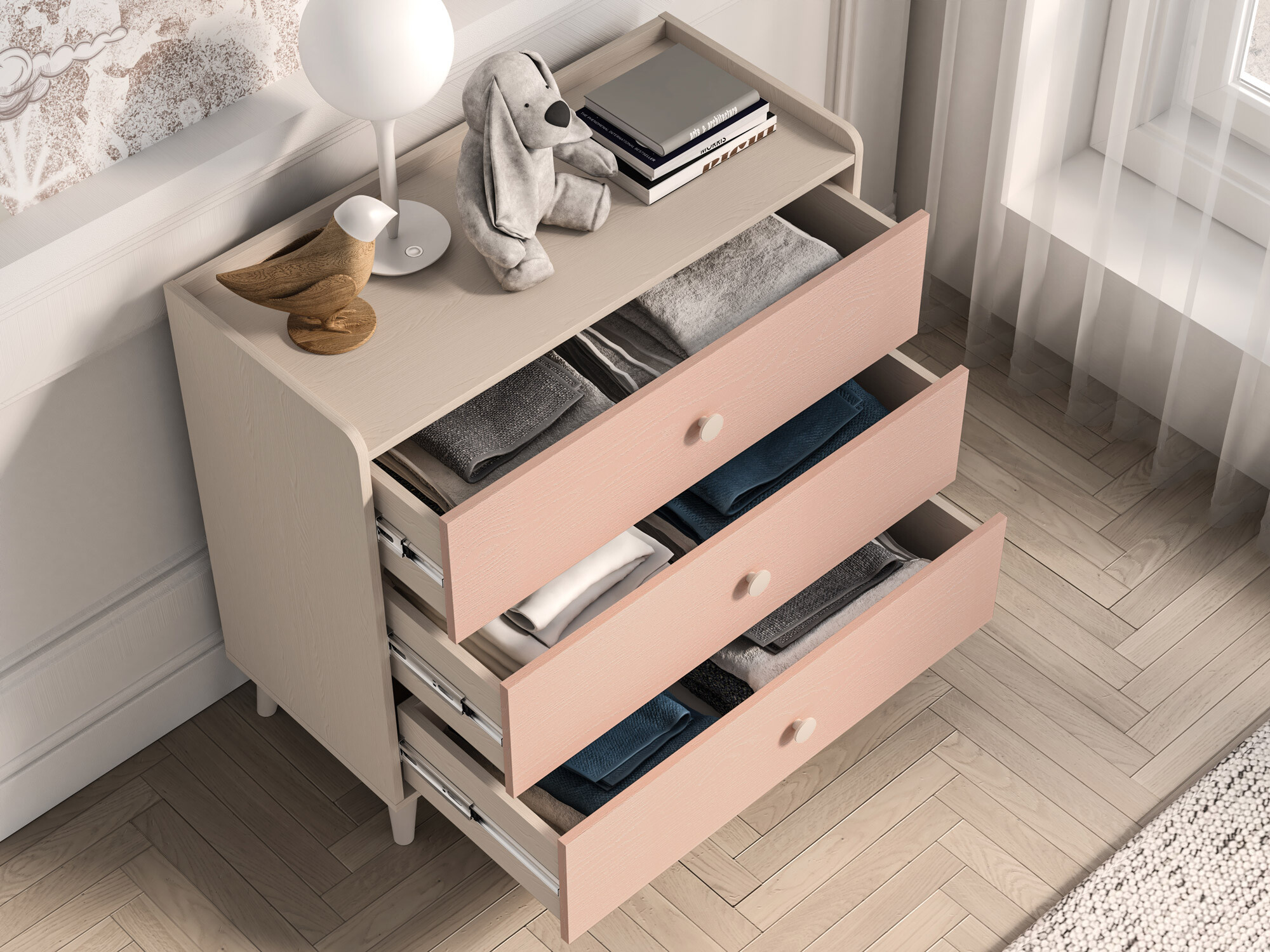 Commode Tortoli 105 (Rose)