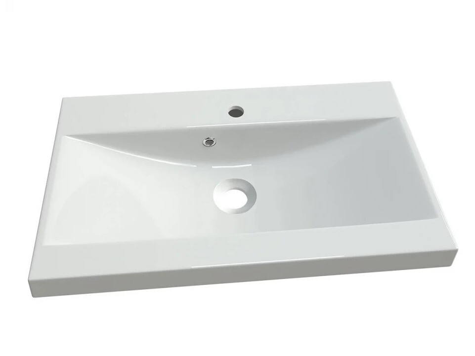 Ensemble de salle de bain Sarasota 123 (Matera gris + Blanc brillant)