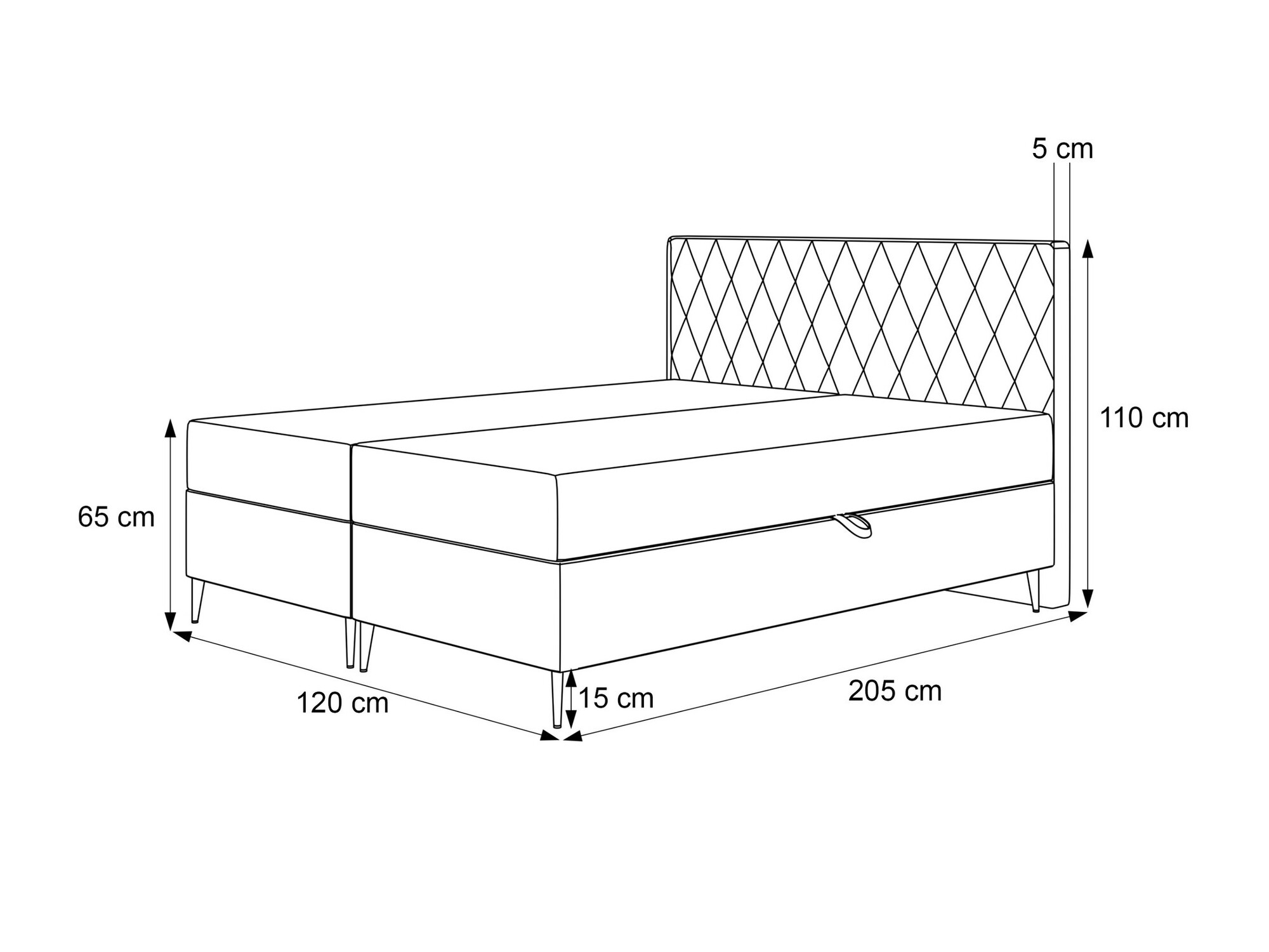 Lit boxspring Martinez 110 (Magic Velvet 2225)