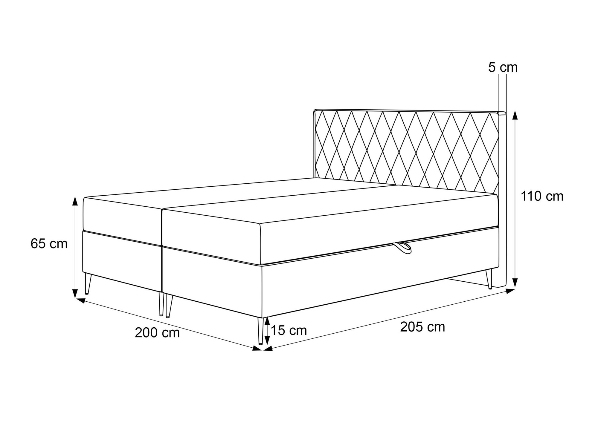 Lit boxspring Martinez 110 (Magic Velvet 2225)