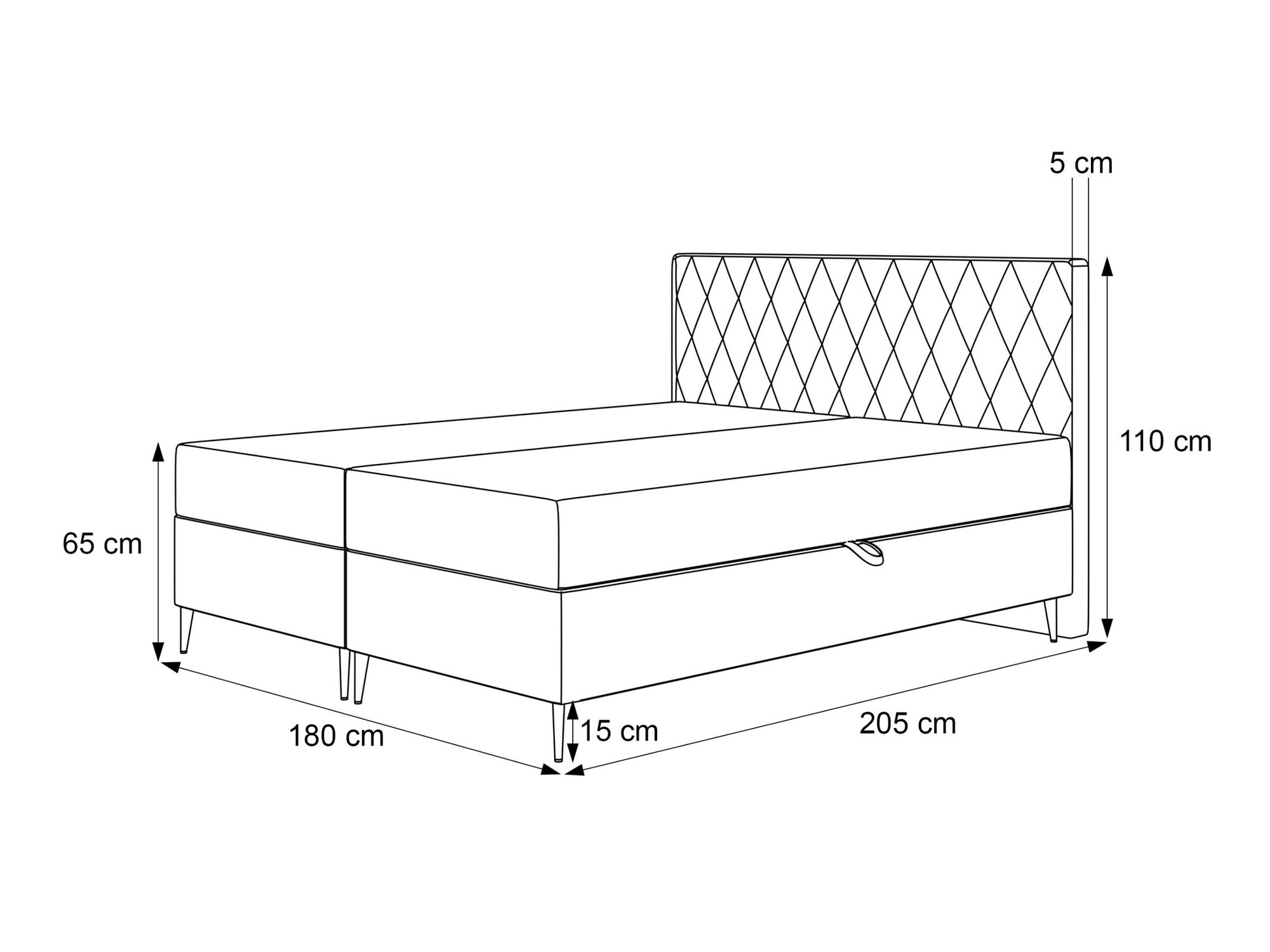 Lit boxspring Martinez 110 (Magic Velvet 2229)