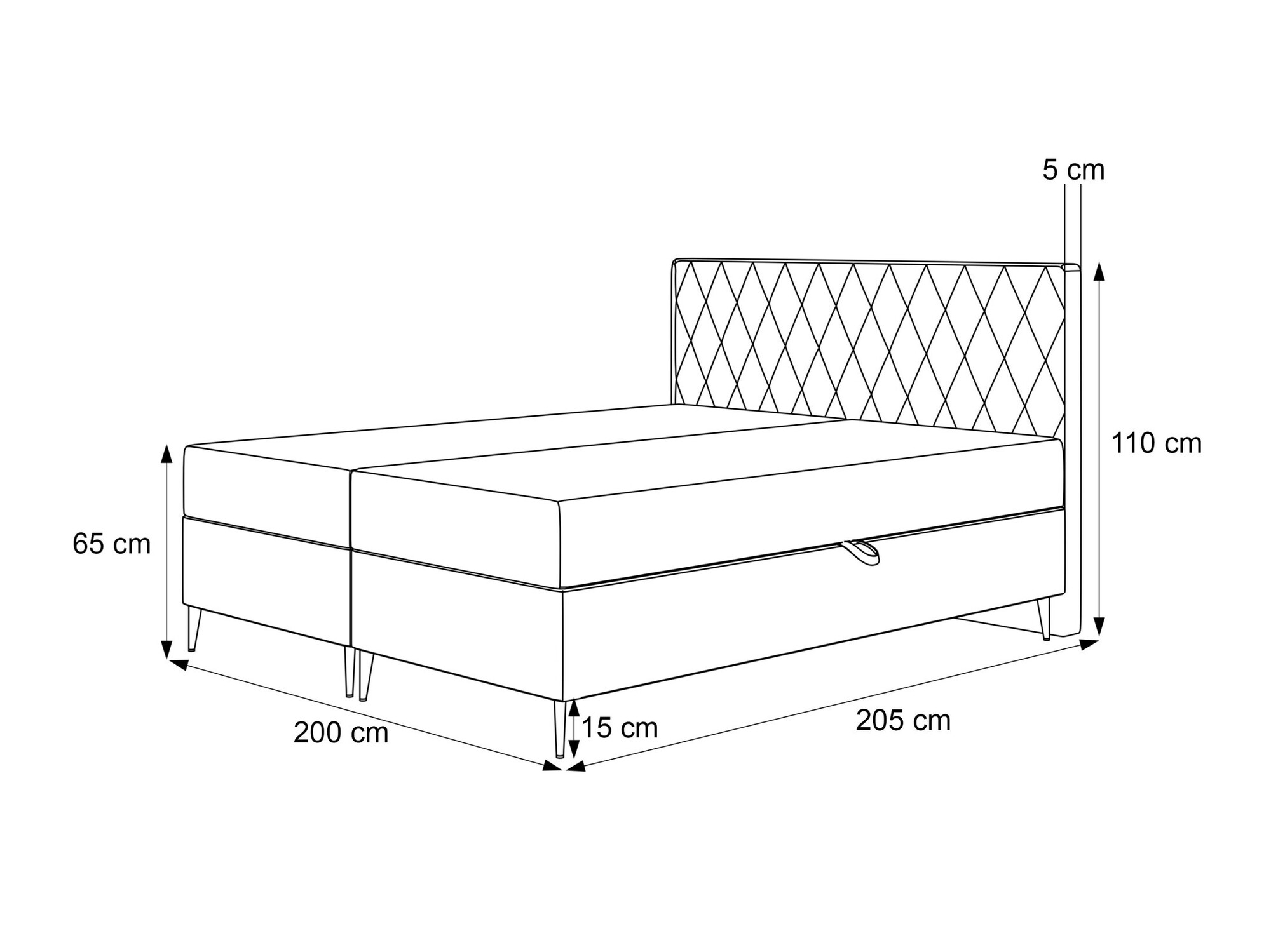 Lit boxspring Martinez 110 (Magic Velvet 2240)