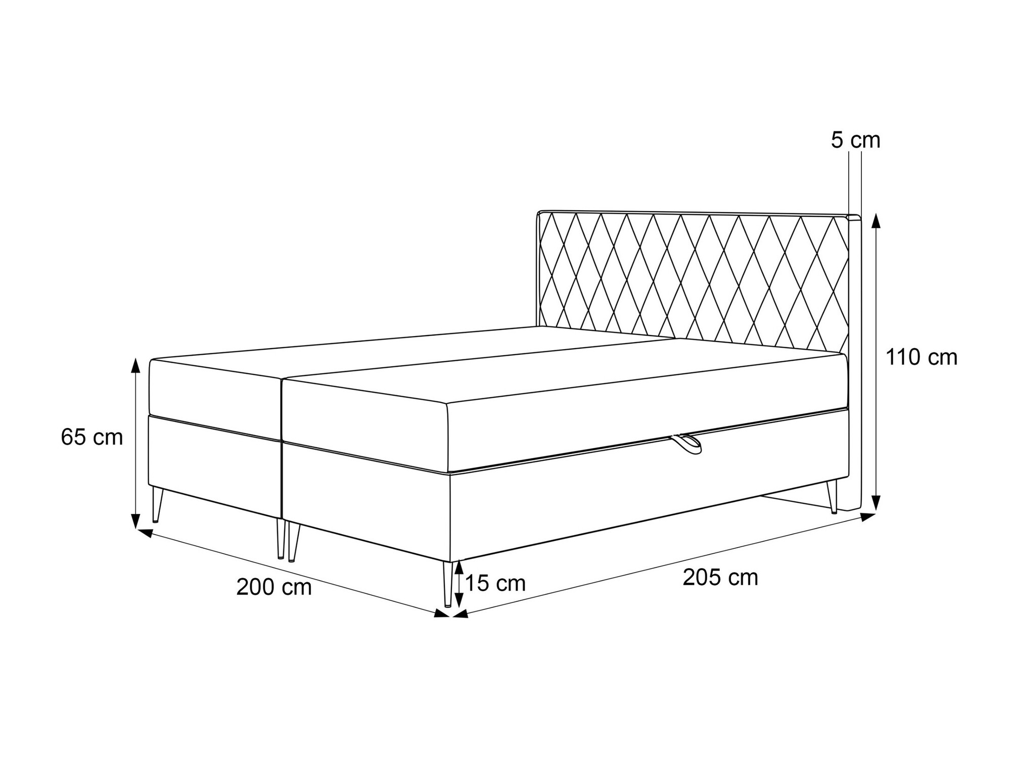 Lit boxspring Martinez 110 (Magic Velvet 2210)