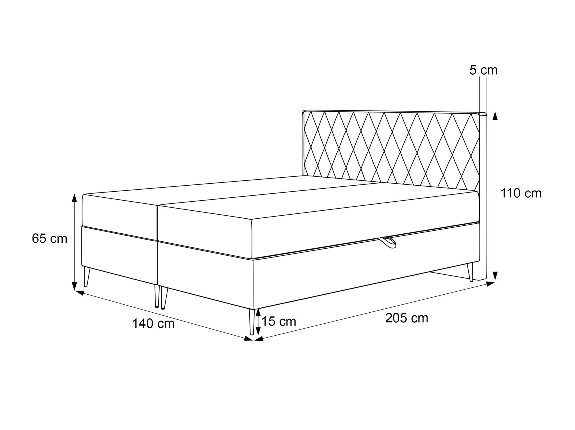 Lit boxspring Martinez 110 (Melody 13)