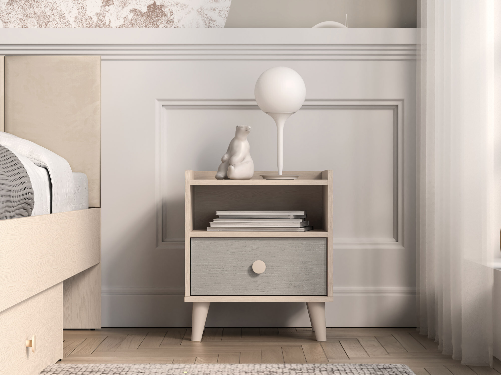 Table de chevet Tortoli 108 (Gris)