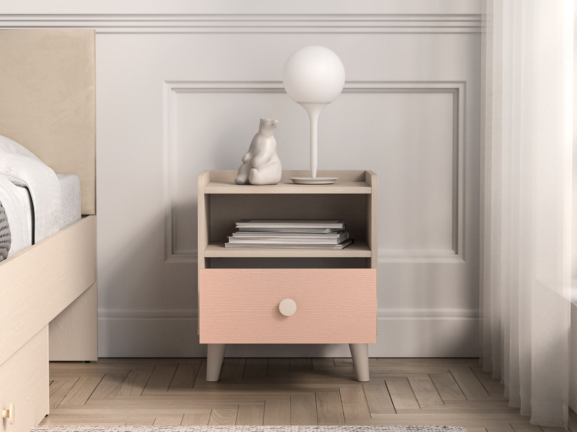 Table de chevet Tortoli 108 (Rose)