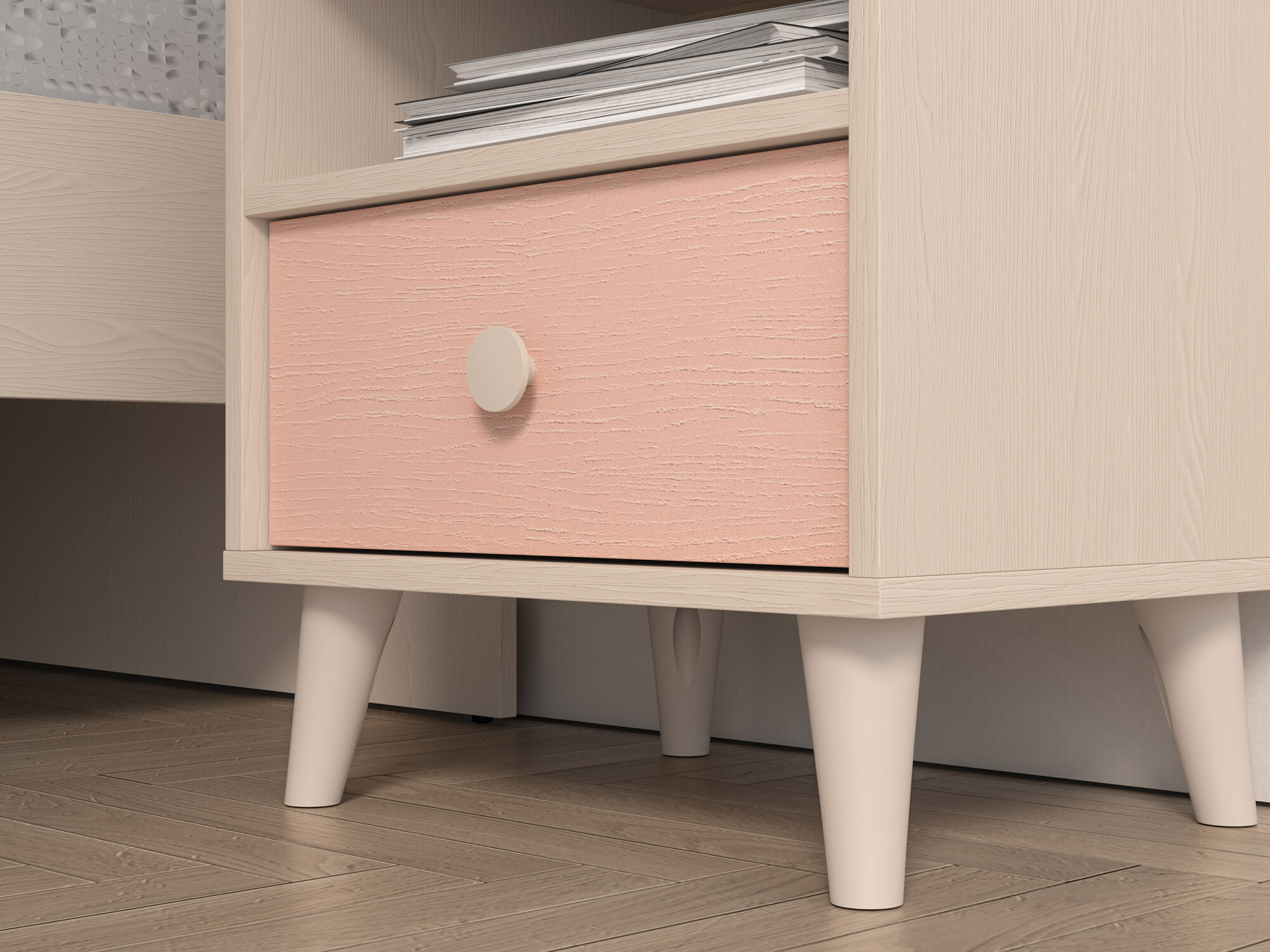 Table de chevet Tortoli 108 (Rose)