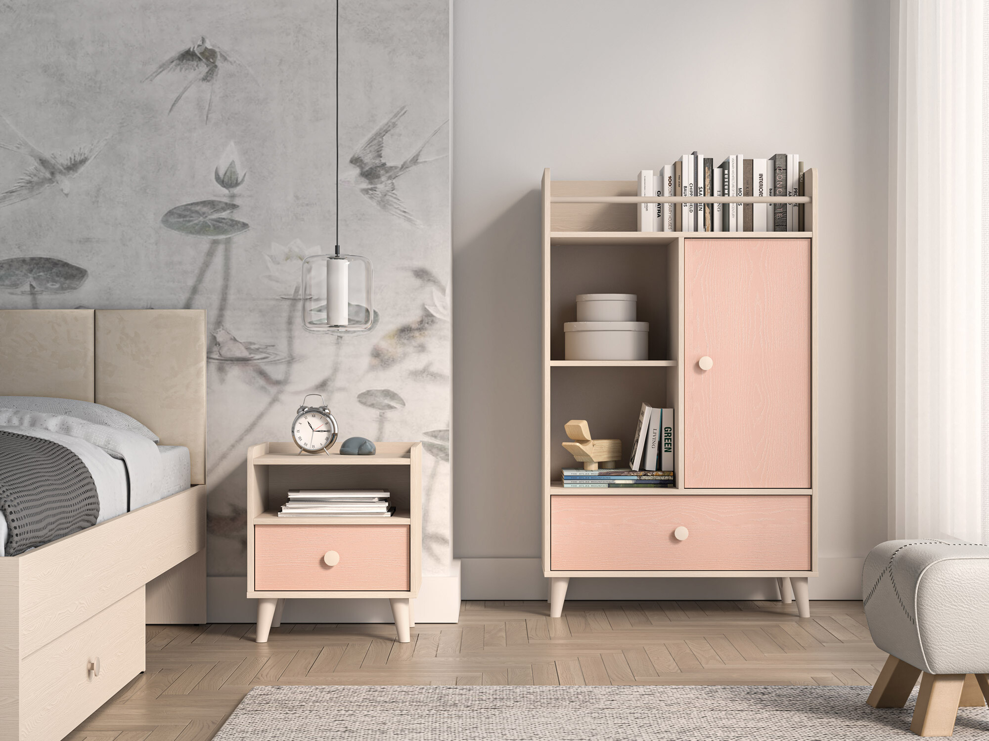Table de chevet Tortoli 108 (Rose)