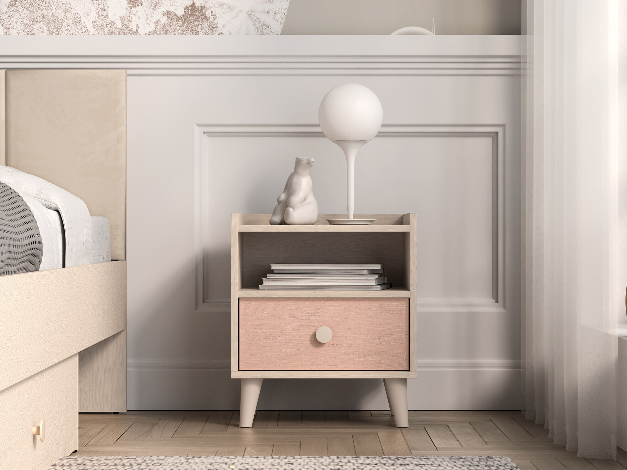 Table de chevet Tortoli 108 (Rose)