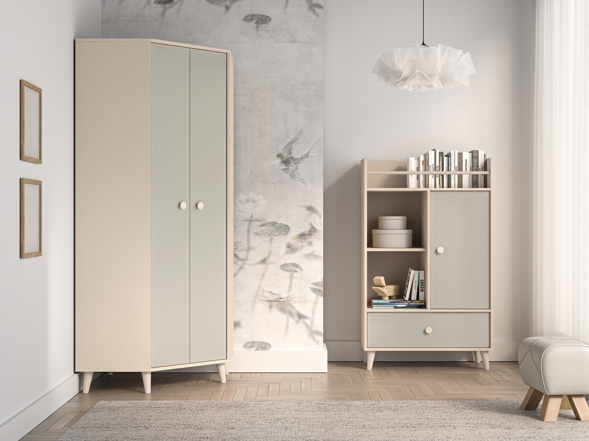Chambre enfant complète Tortoli 113 (Gris)