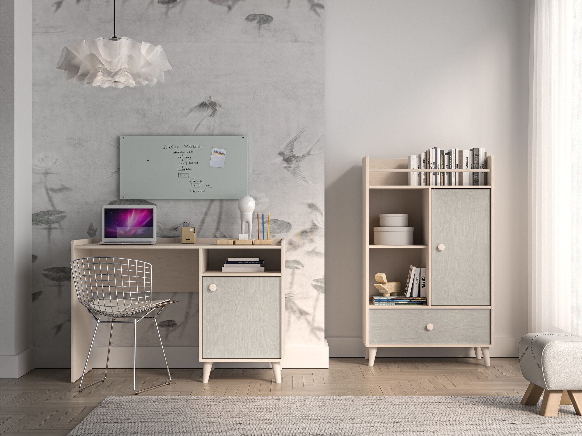 Chambre enfant complète Tortoli 115 (Gris)