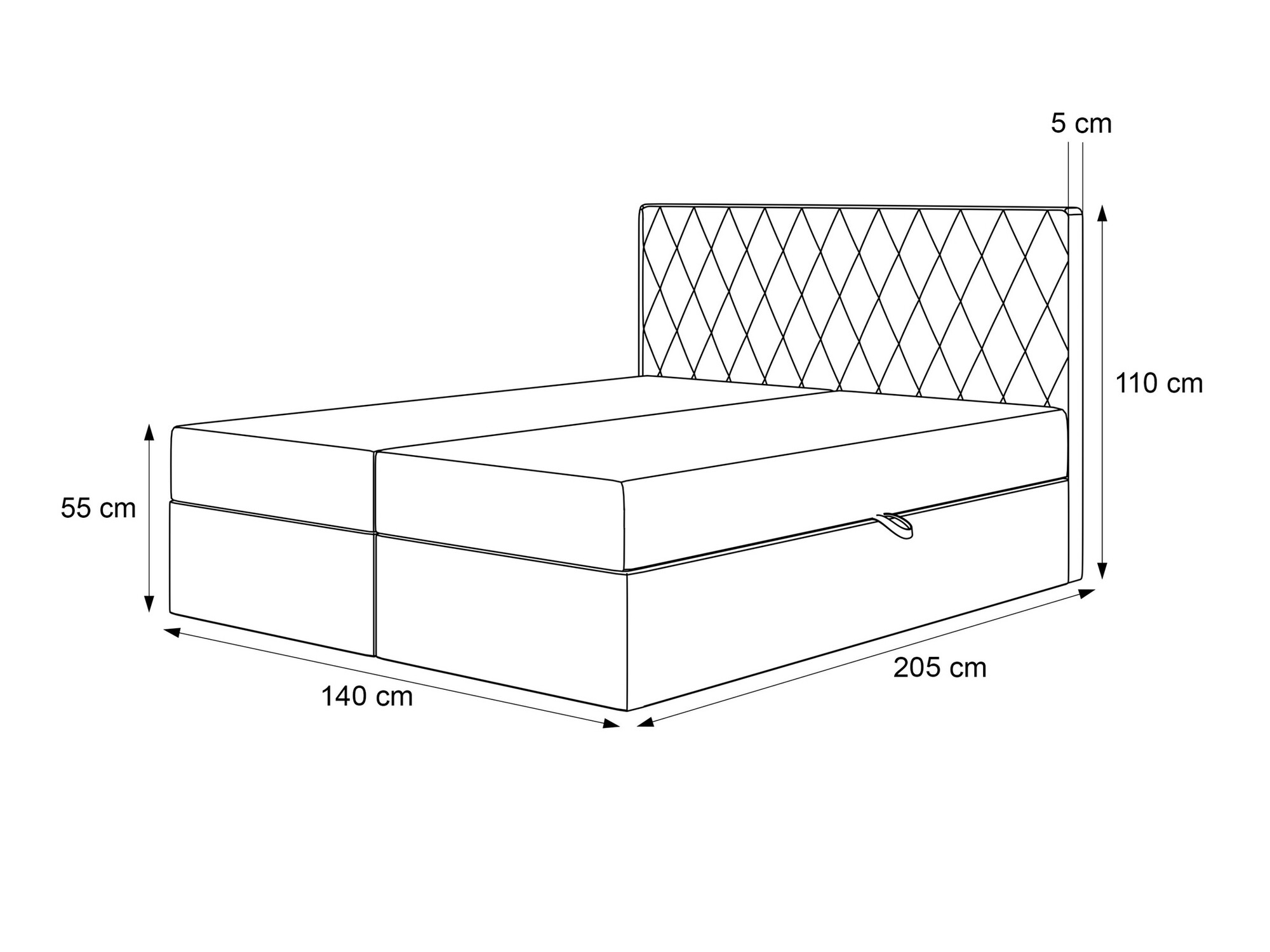 Lit boxspring Martinez 114 (Magic Velvet 2219)