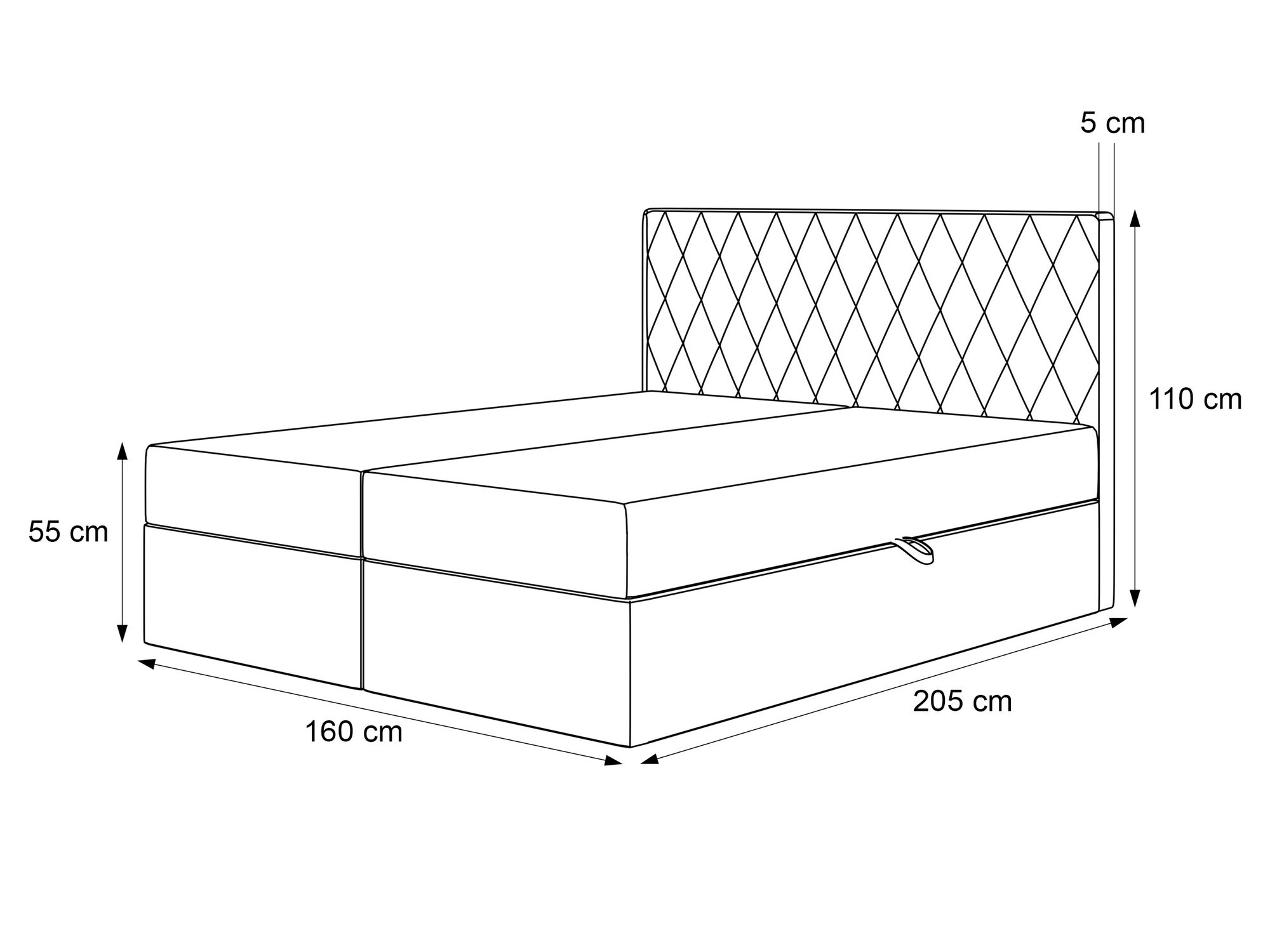 Lit boxspring Martinez 114 (Magic Velvet 2219)