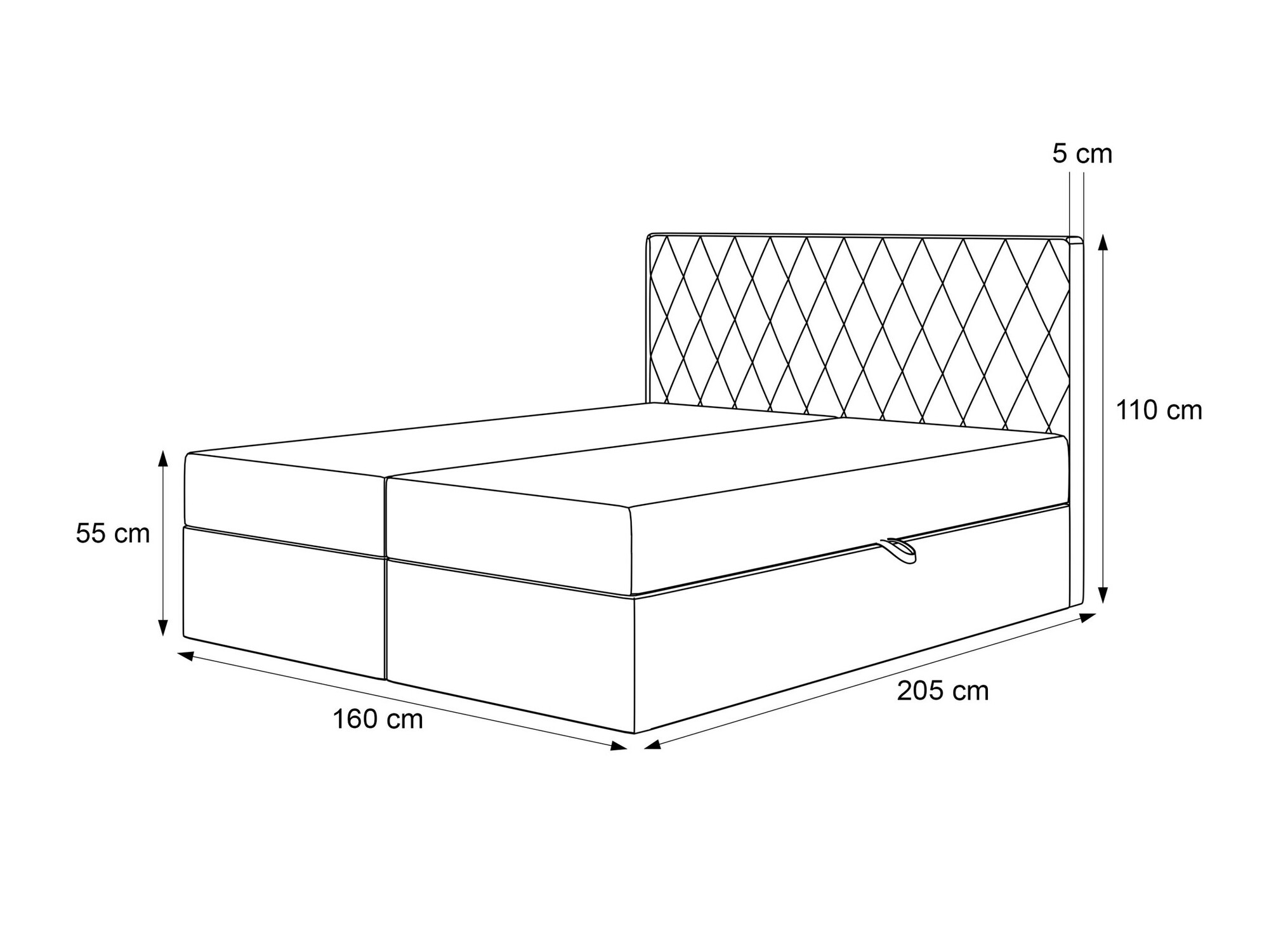 Lit boxspring Martinez 114 (Magic Velvet 2225)