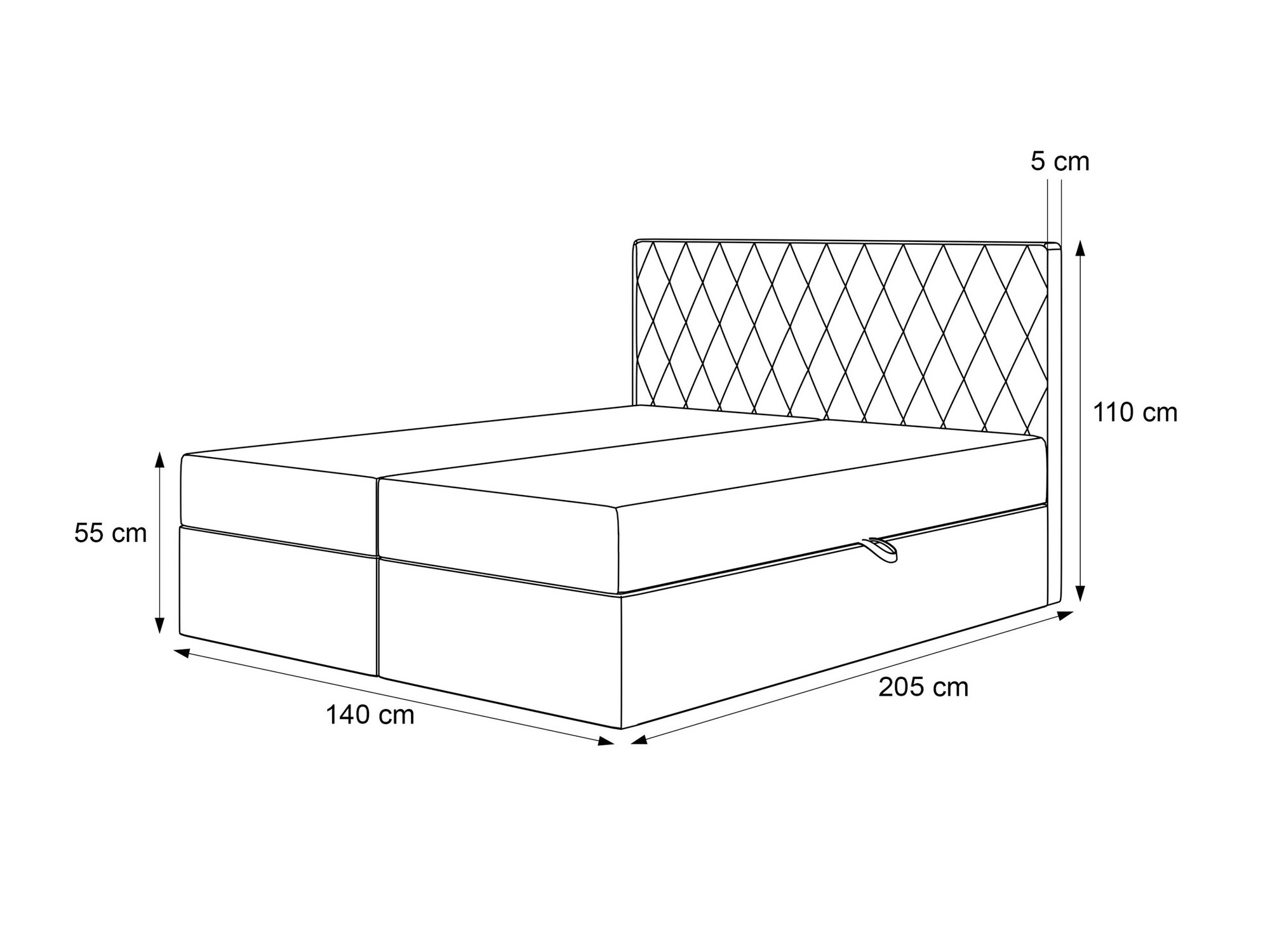 Lit boxspring Martinez 114 (Magic Velvet 2229)