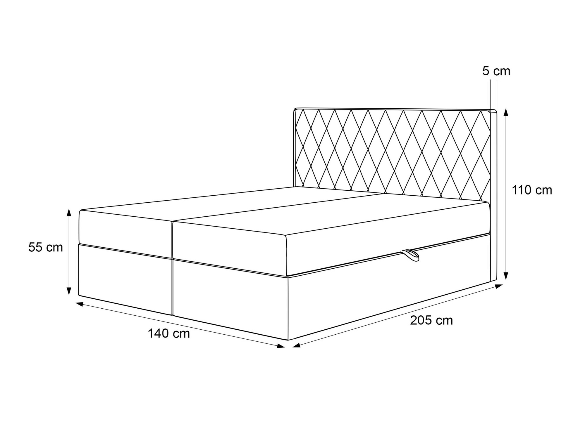 Lit boxspring Martinez 114 (Magic Velvet 2256)