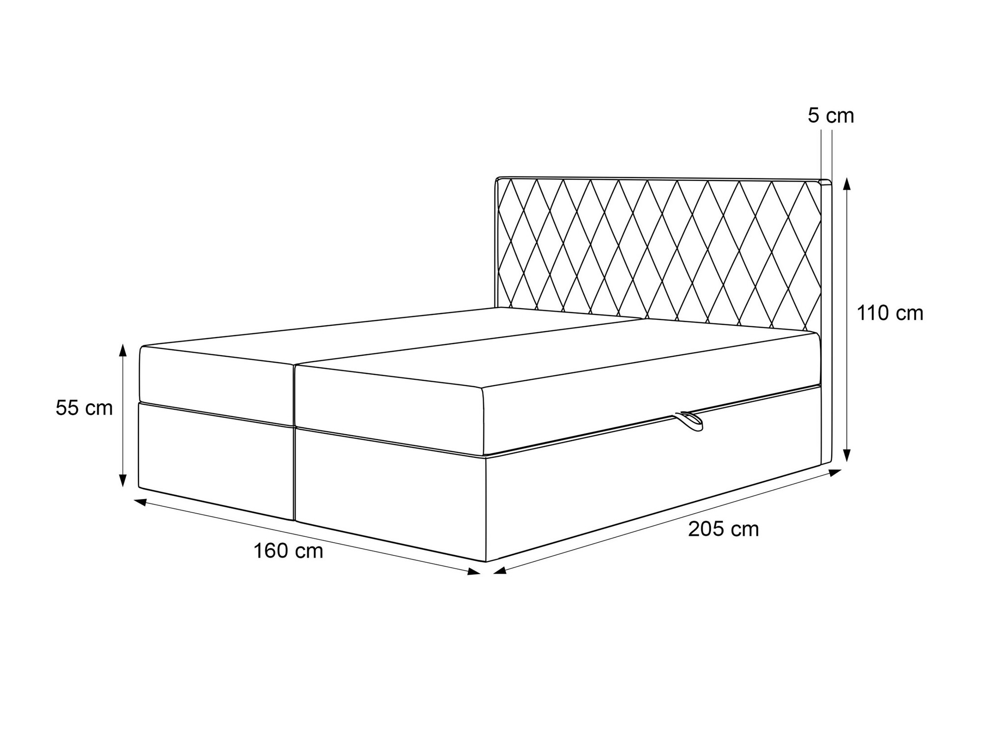 Lit boxspring Martinez 114 (Magic Velvet 2256)