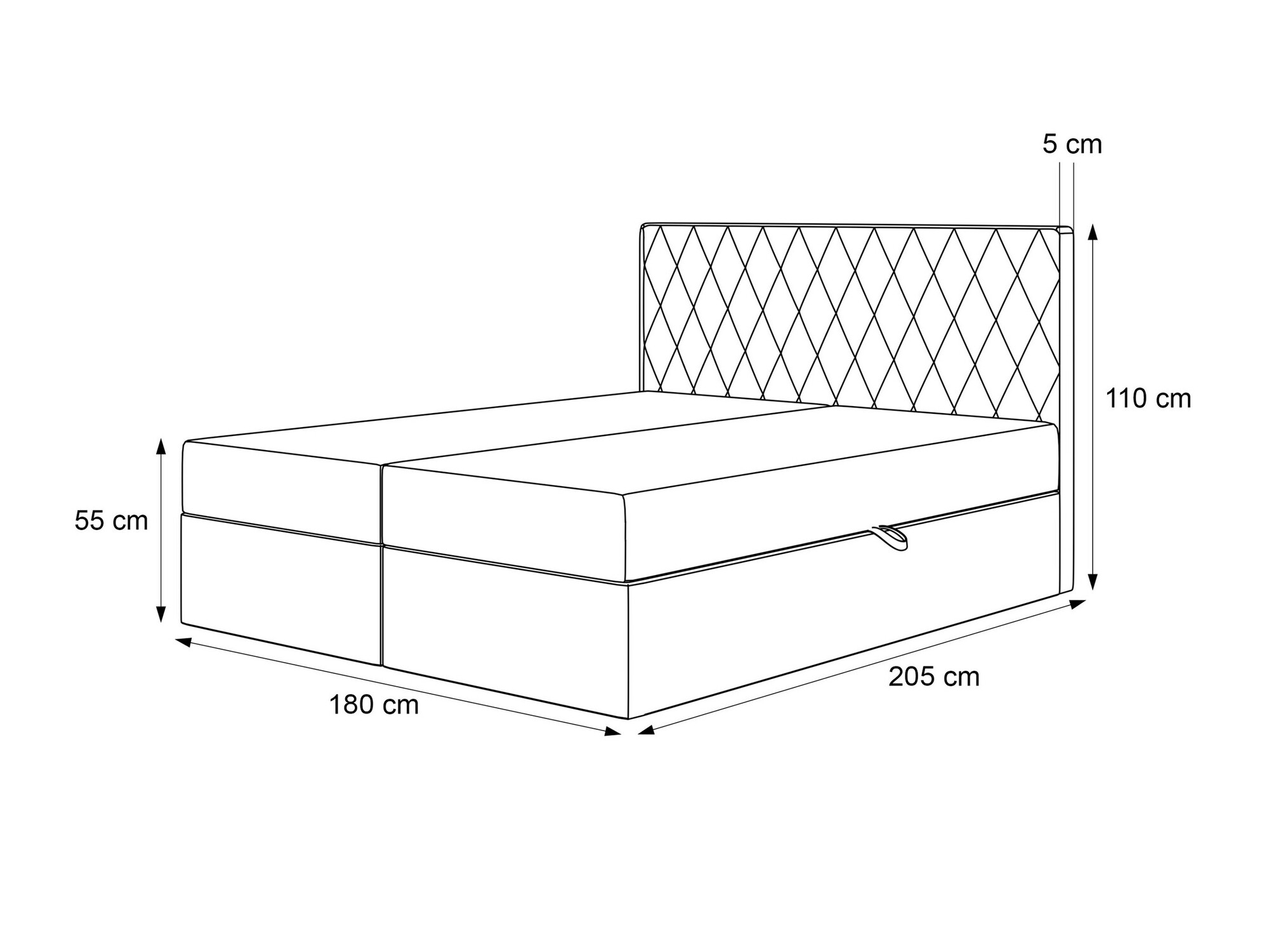Lit boxspring Martinez 114 (Magic Velvet 2256)