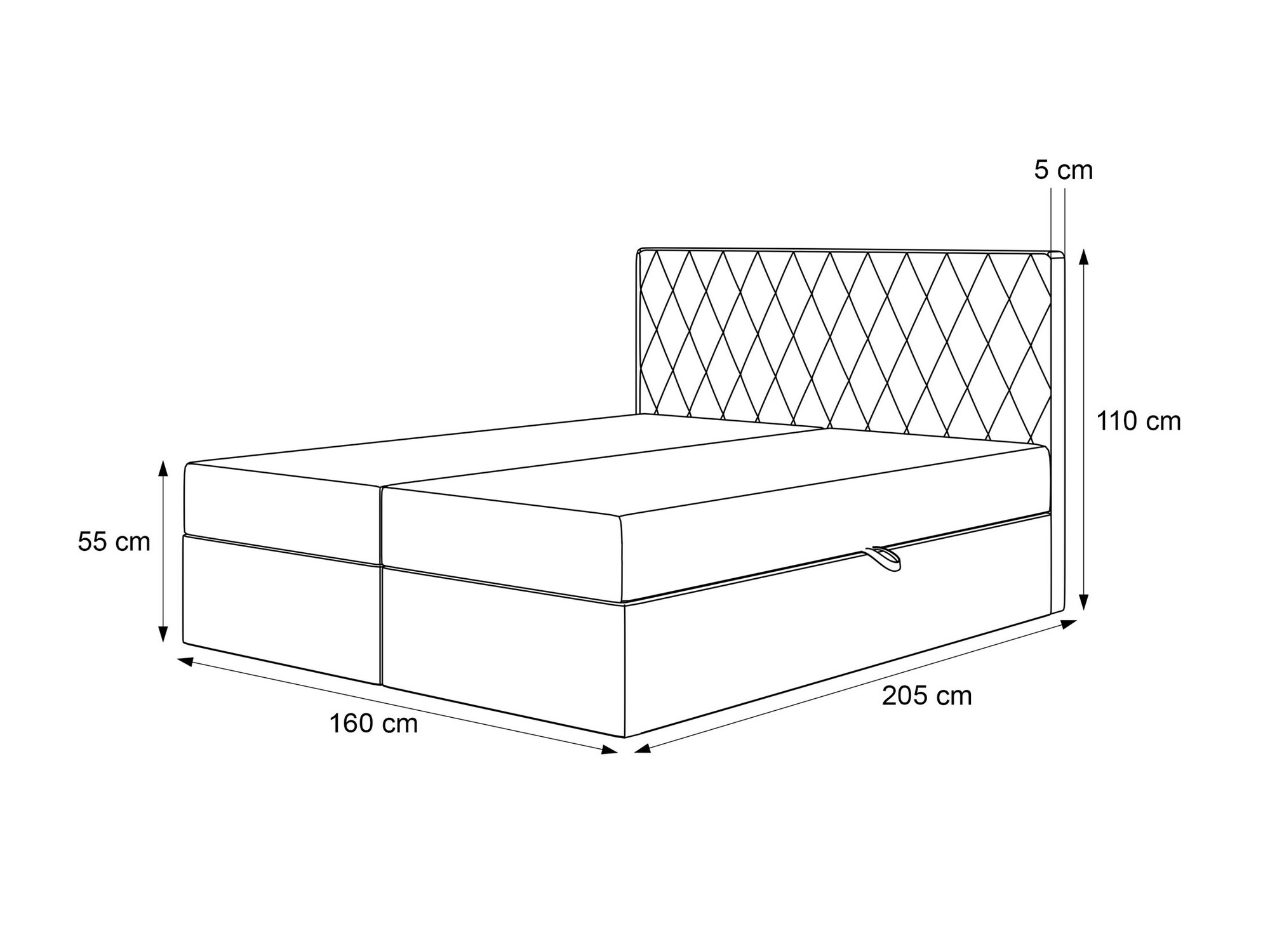 Lit boxspring Martinez 114 (Magic Velvet 2216)