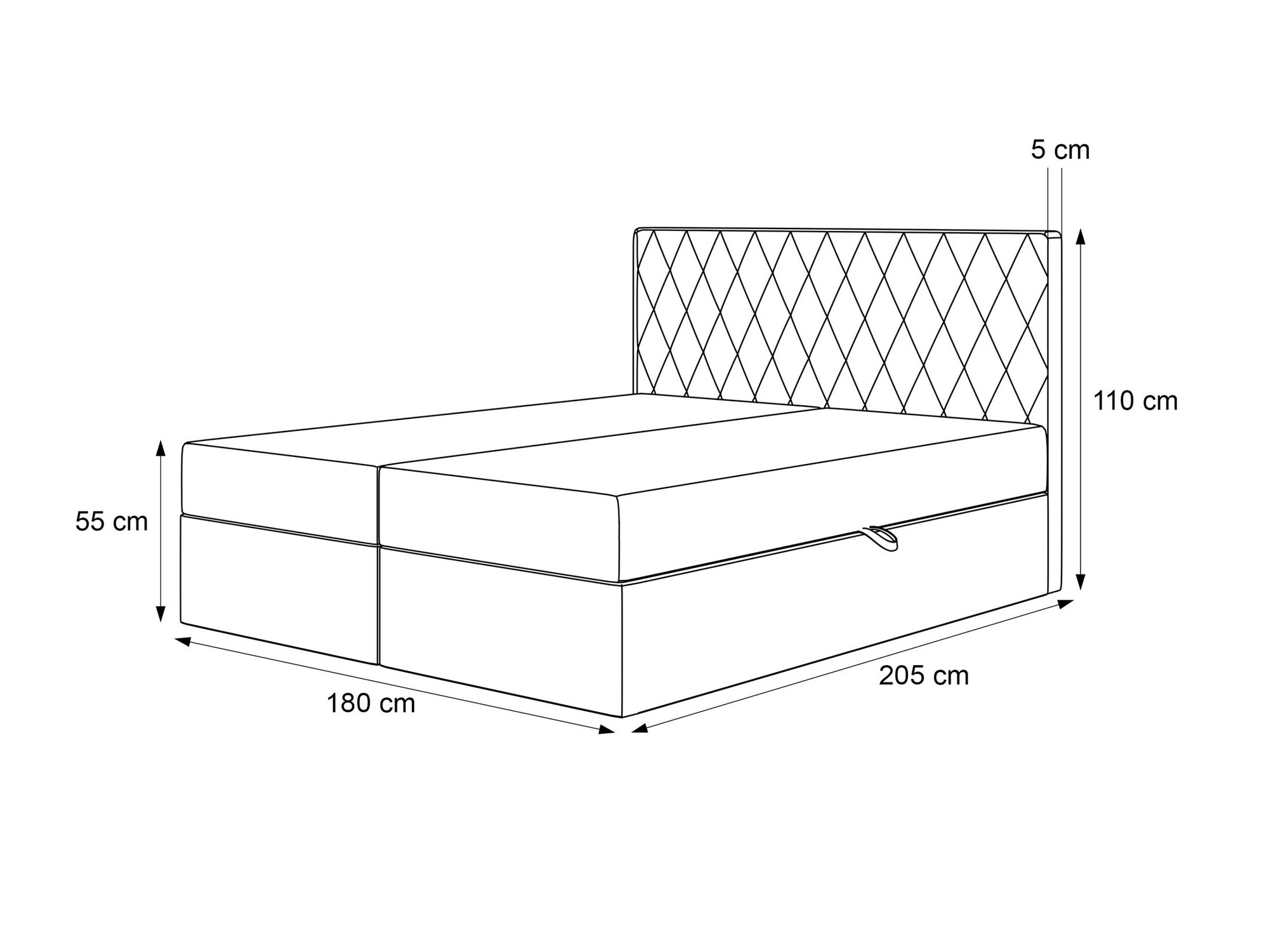 Lit boxspring Martinez 114 (Magic Velvet 2229)