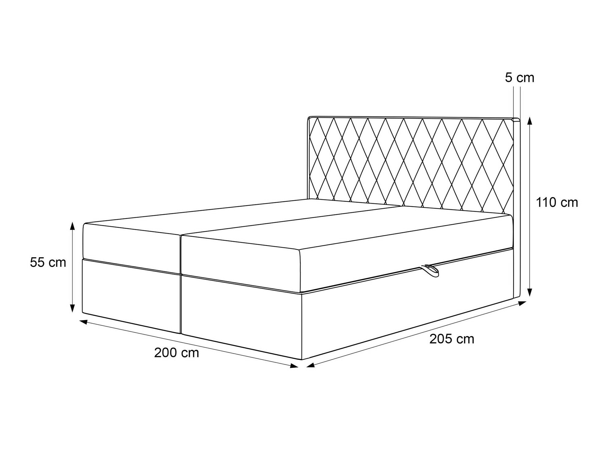 Lit boxspring Martinez 114 (Magic Velvet 2256)
