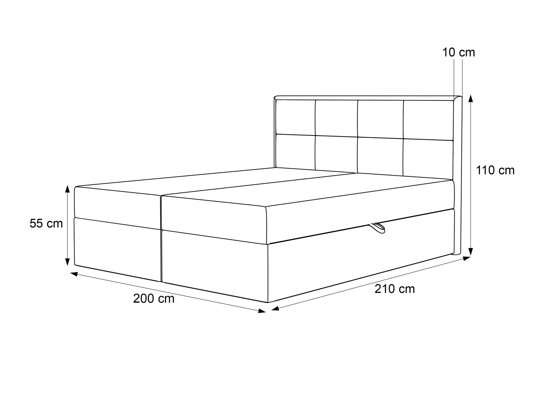Lit boxspring Martinez 115 (Magic Velvet 2216)