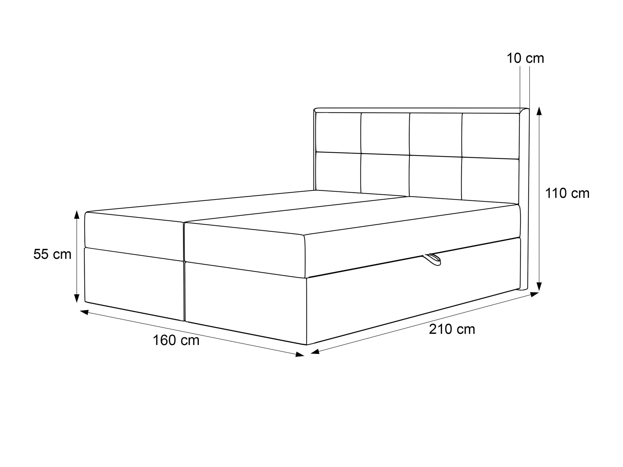 Lit boxspring Martinez 115 (Magic Velvet 2216)