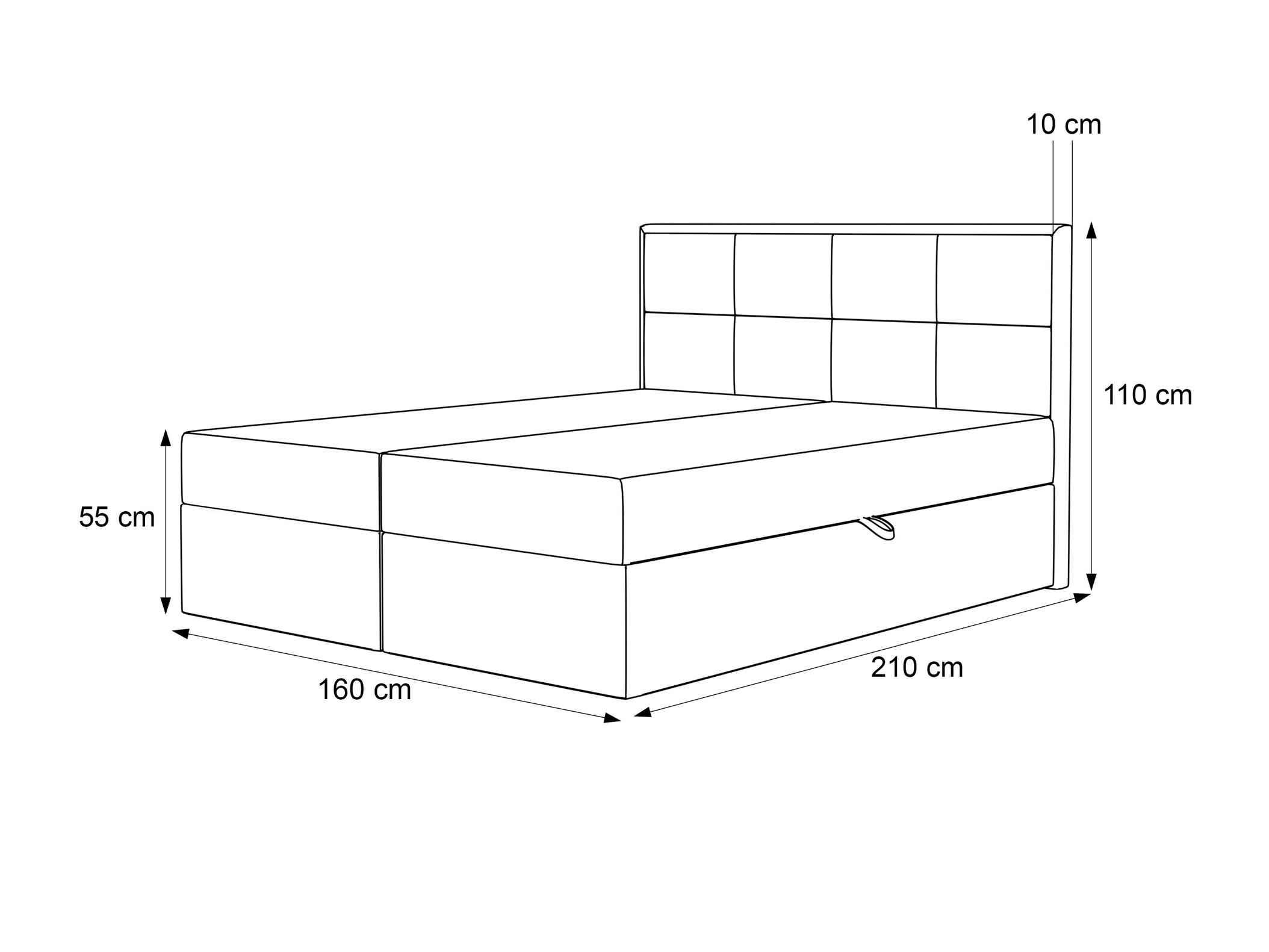 Lit boxspring Martinez 115 (Magic Velvet 2219)