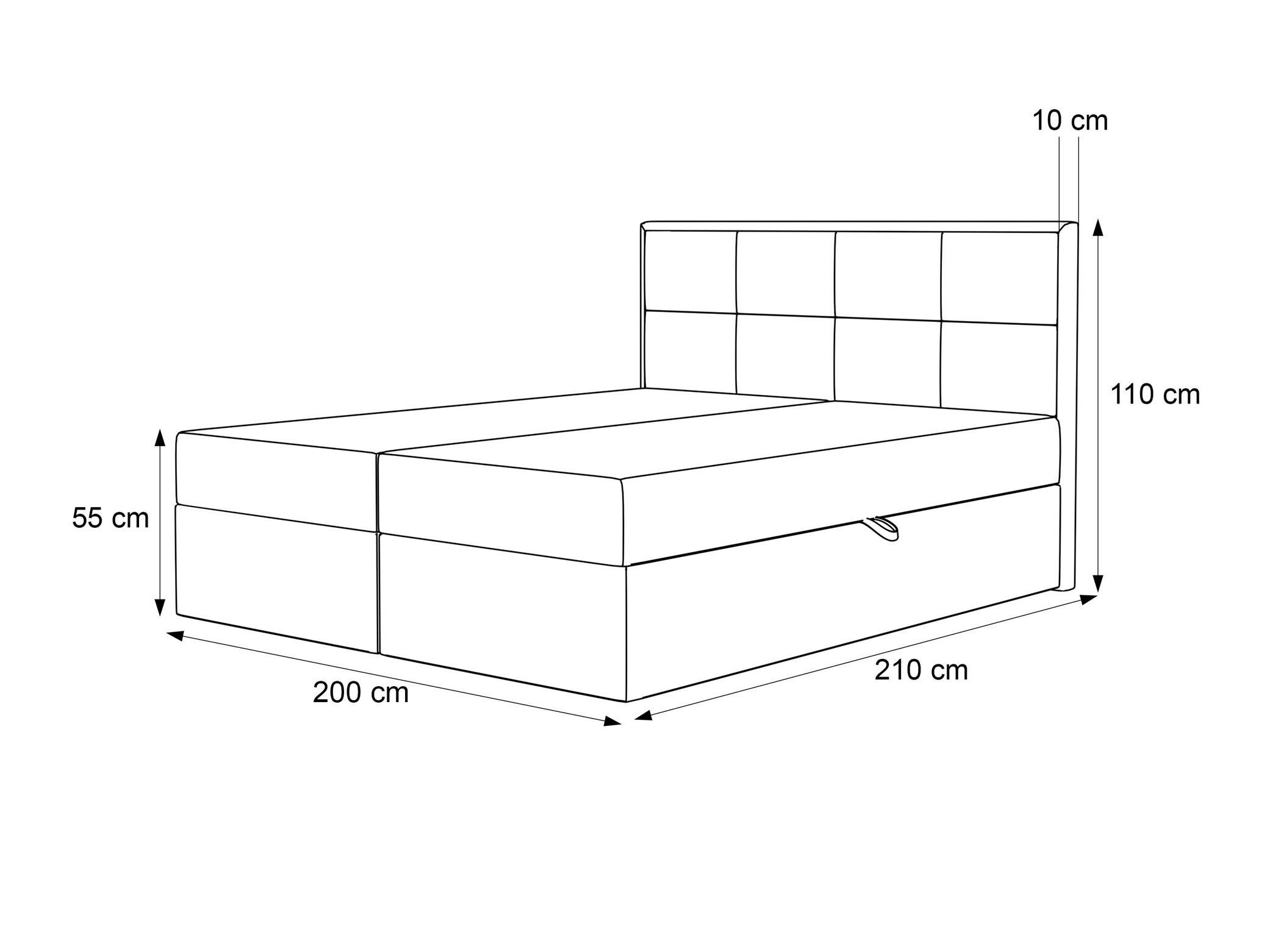 Lit boxspring Martinez 115 (Magic Velvet 2229)