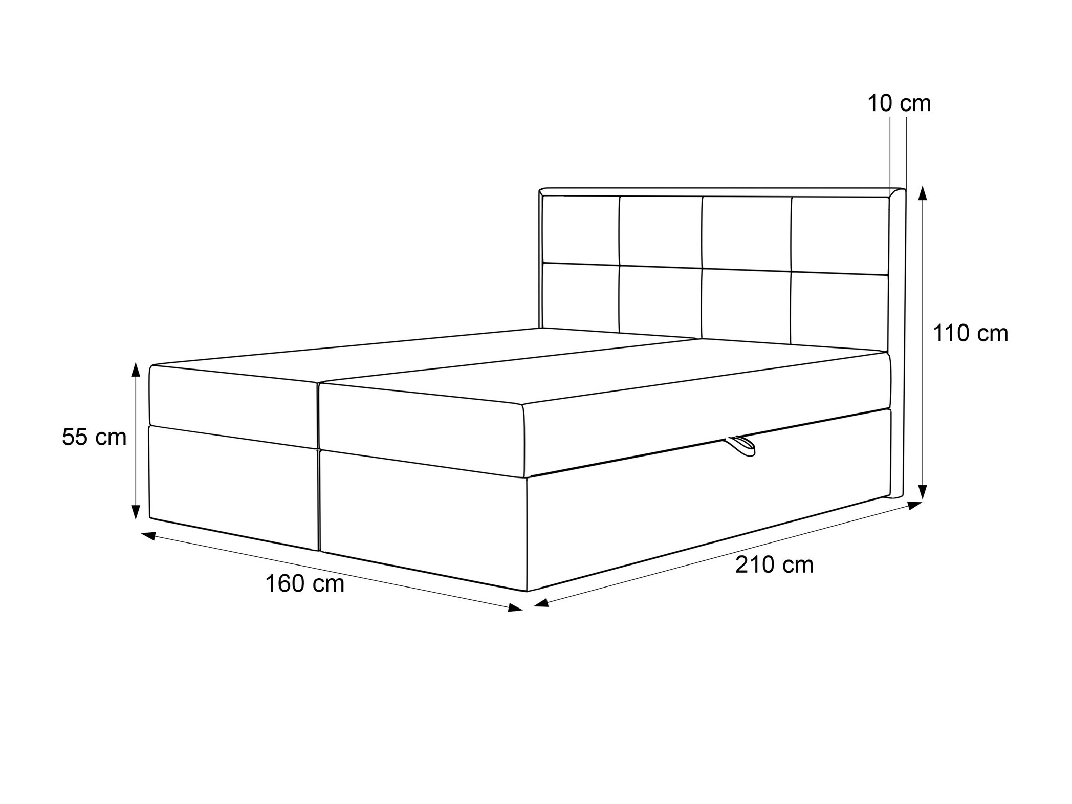 Lit boxspring Martinez 115 (Magic Velvet 2229)