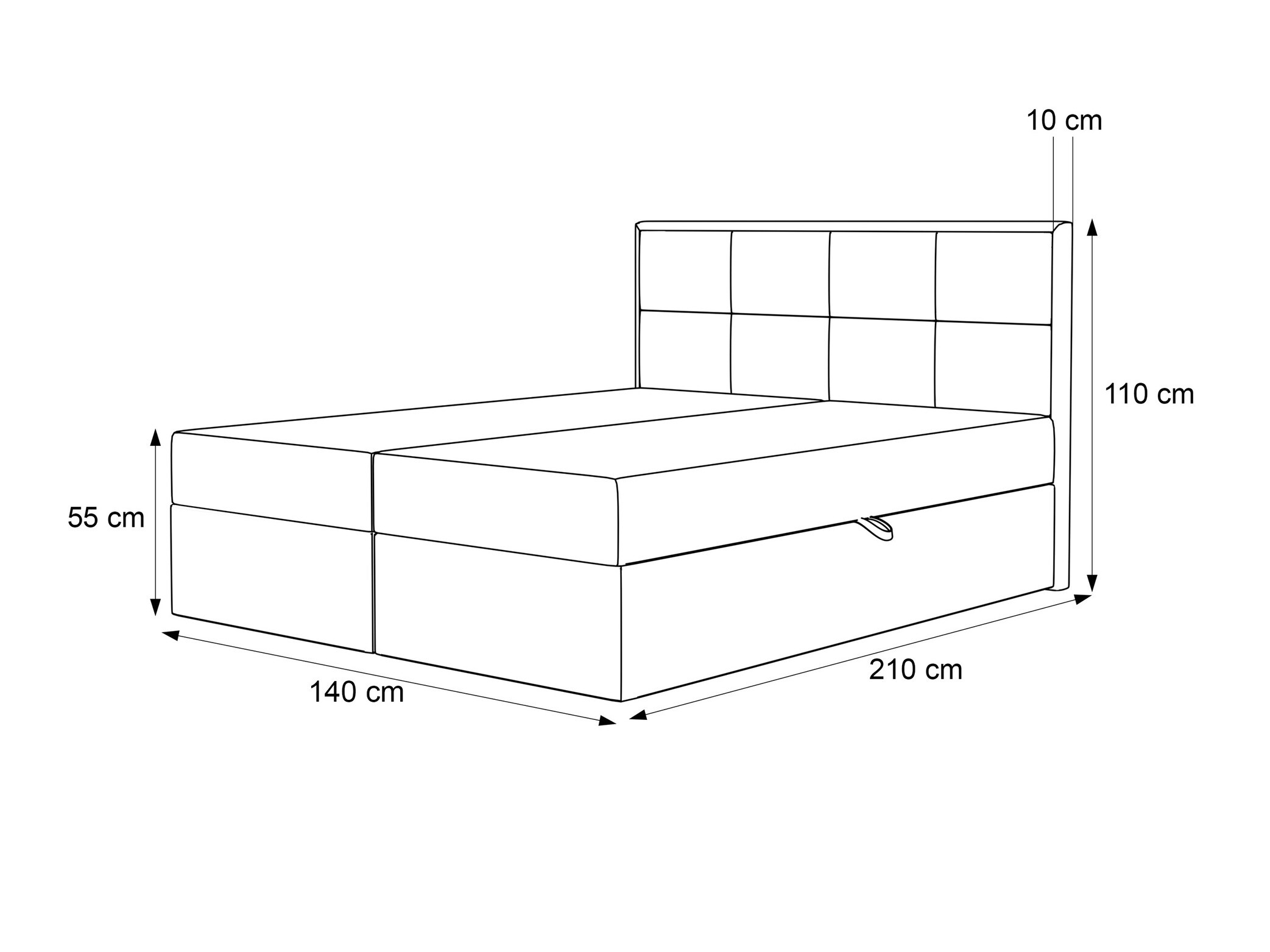 Lit boxspring Martinez 115 (Magic Velvet 2229)