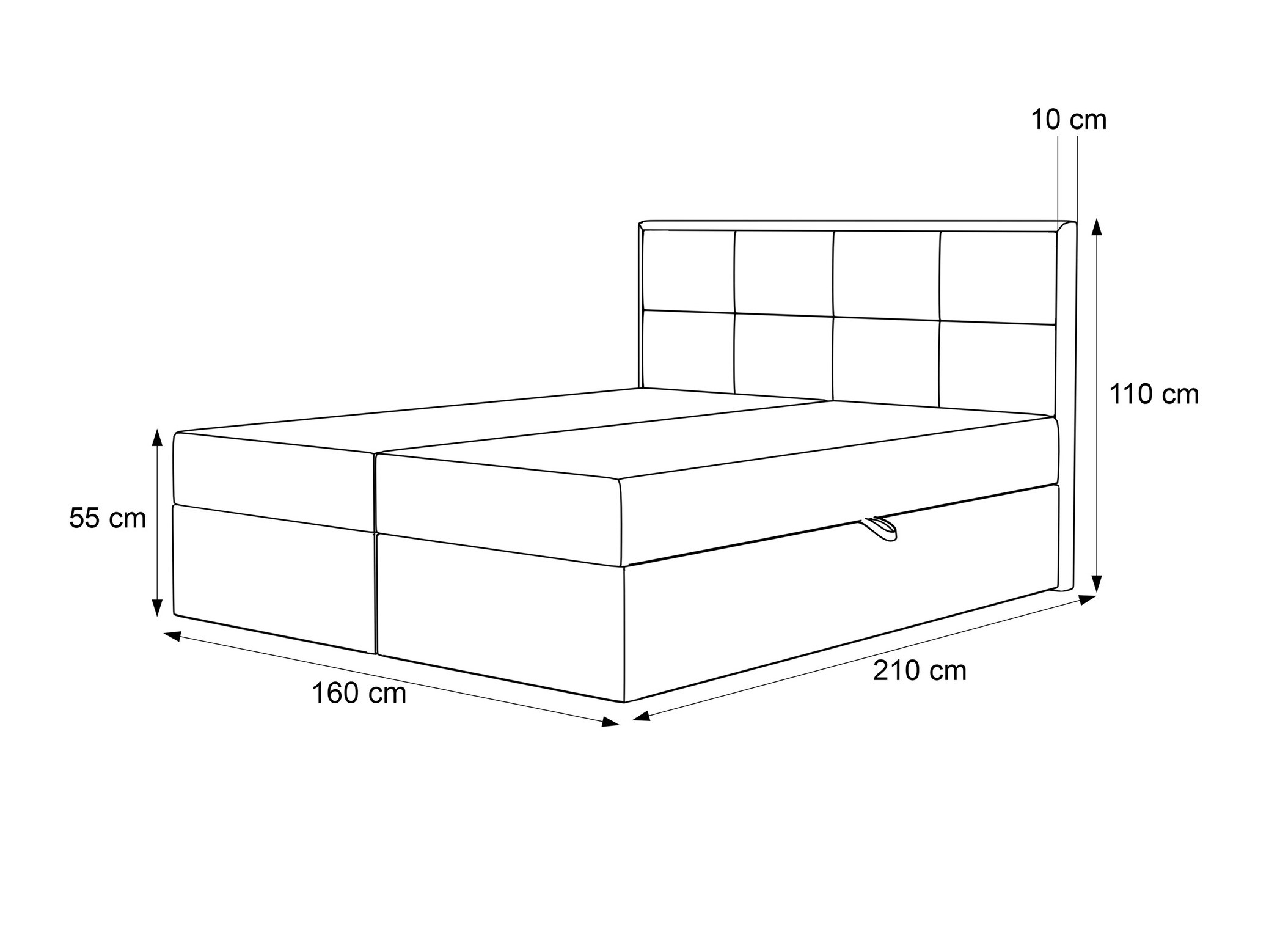 Lit boxspring Martinez 115 (Magic Velvet 2256)