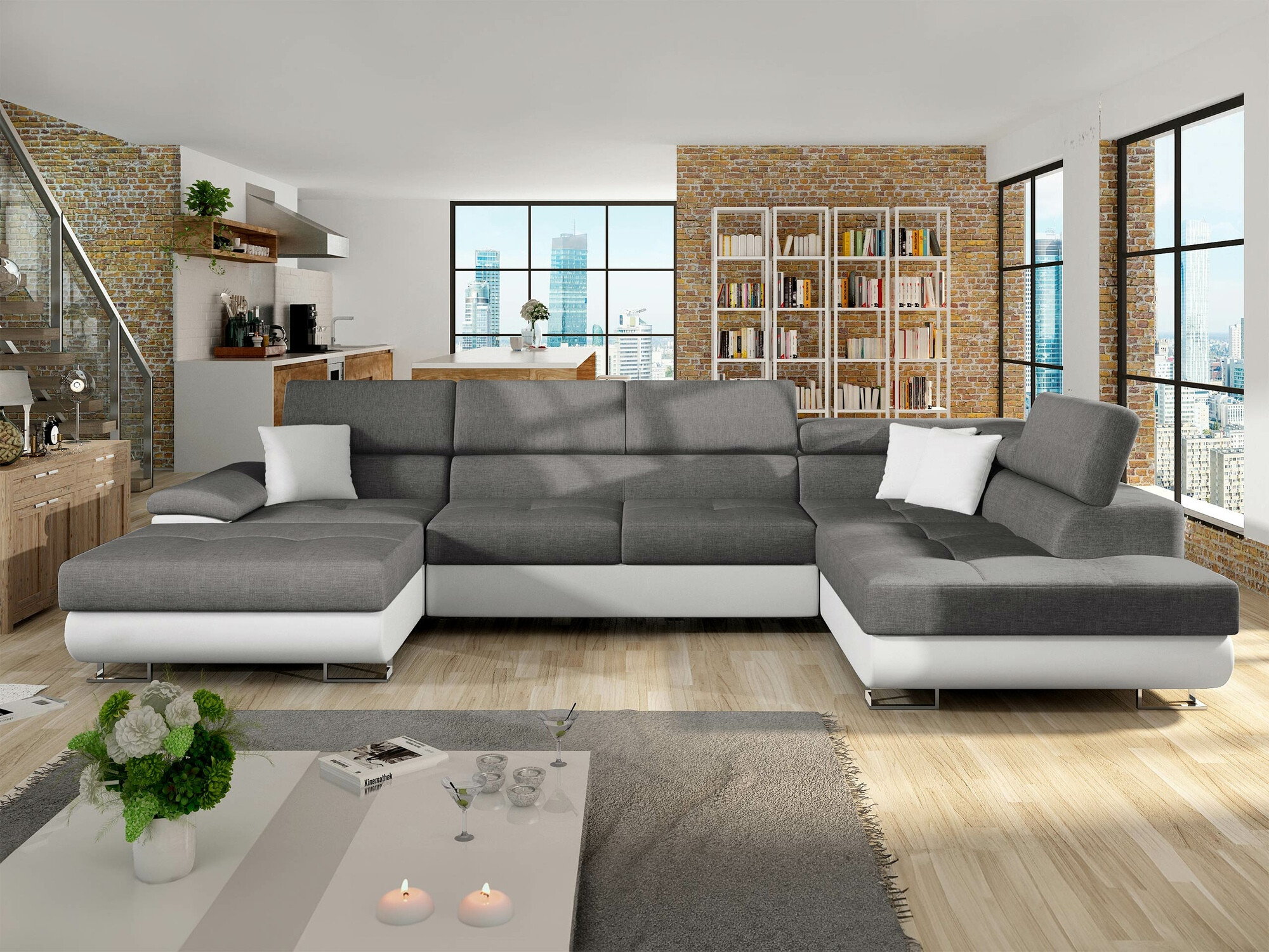 Canapé d'angle Comfivo Ruta IV (Soft 017 + Lux 05)