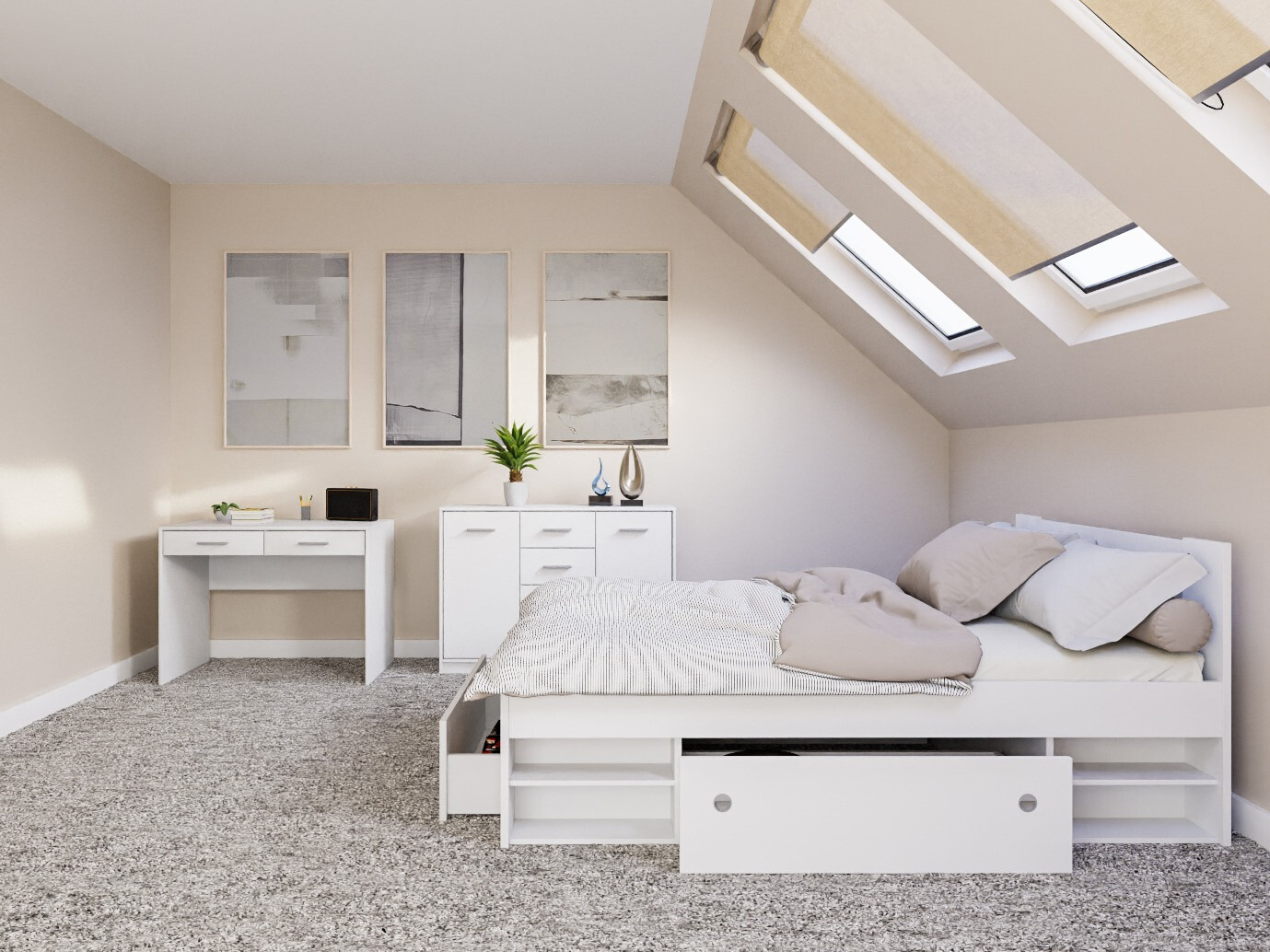 Ensemble de chambre Novsore 156 (Blanc)