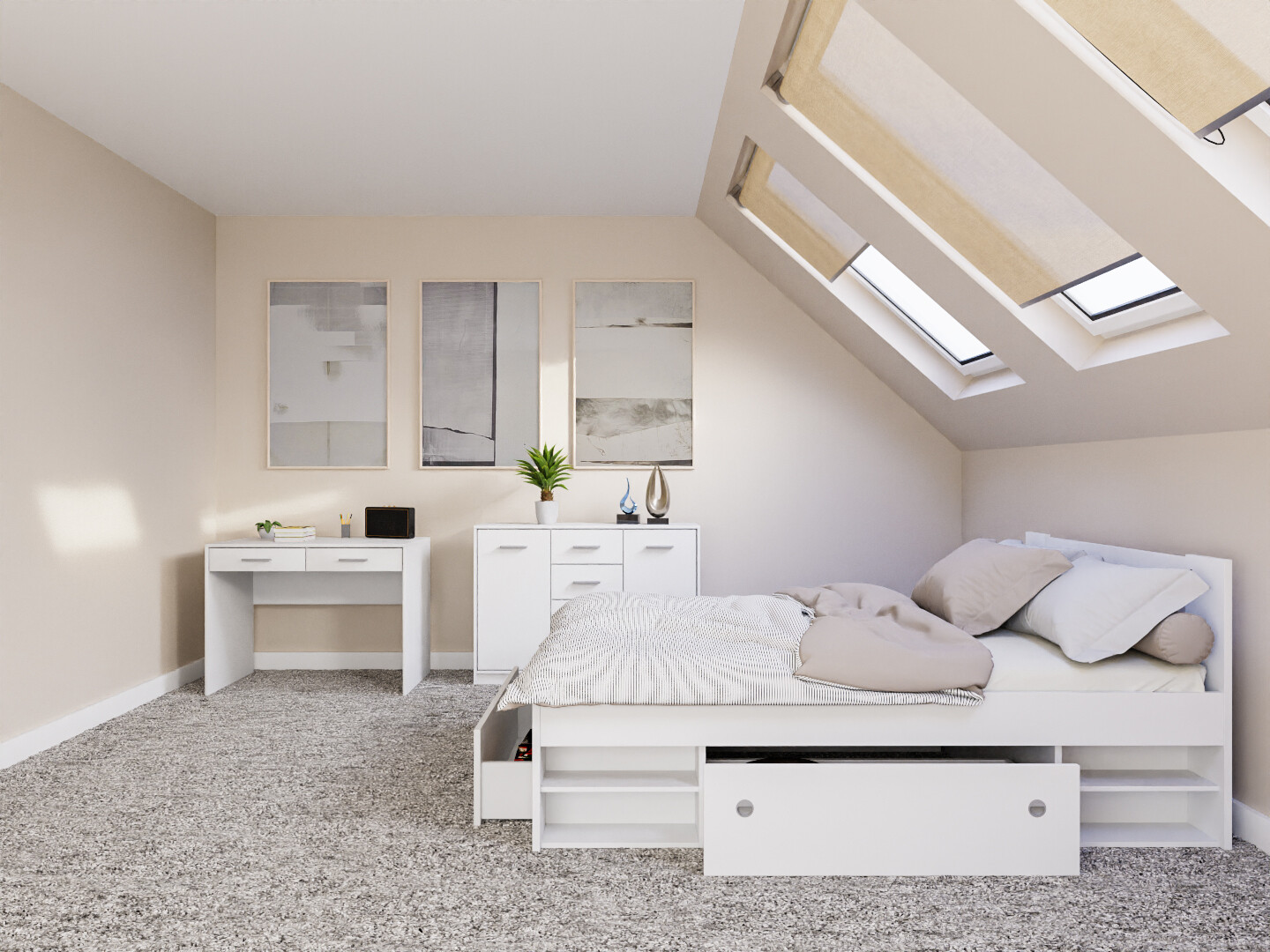 Ensemble de chambre Novsore 156 (Blanc)